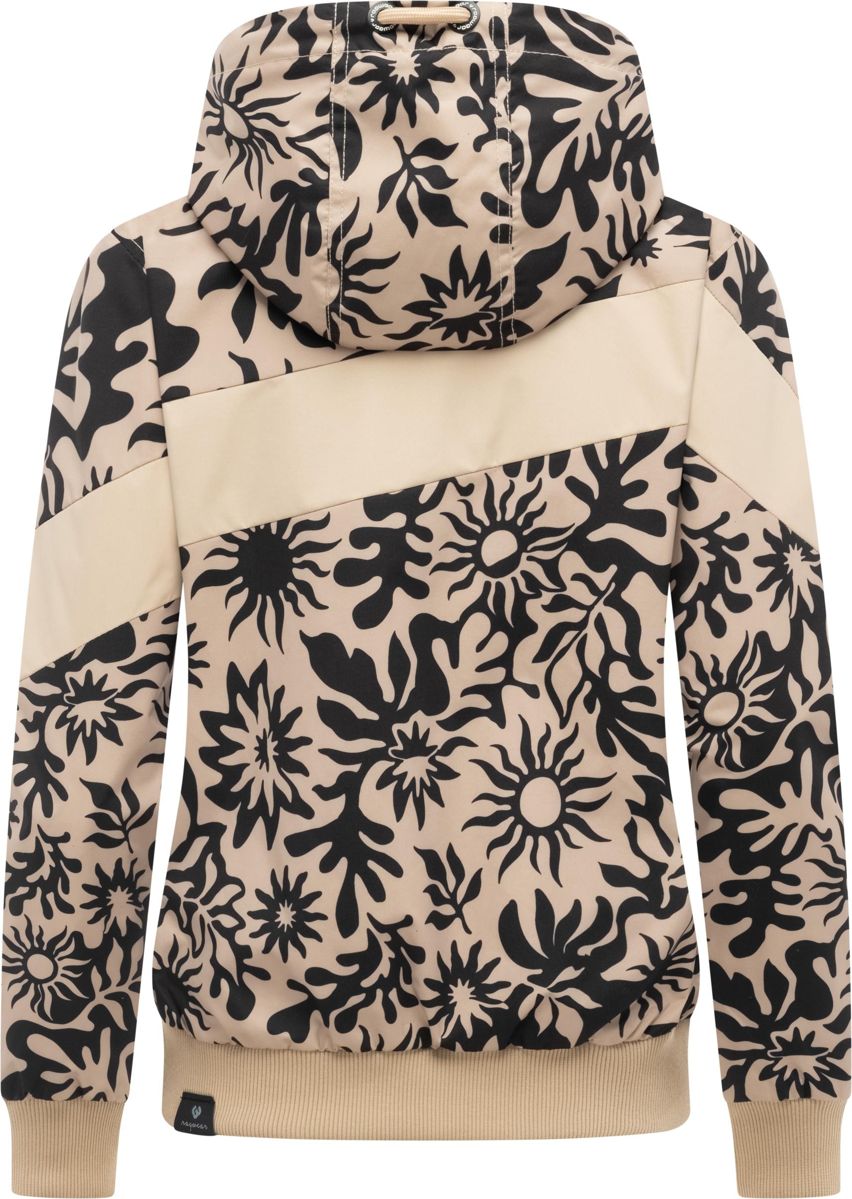 Thumbnail - Ragwear Outdoorjacke "Nuggie Block Flower" mit Kapuze modische Damen Freizeitjacke mit floralem Print