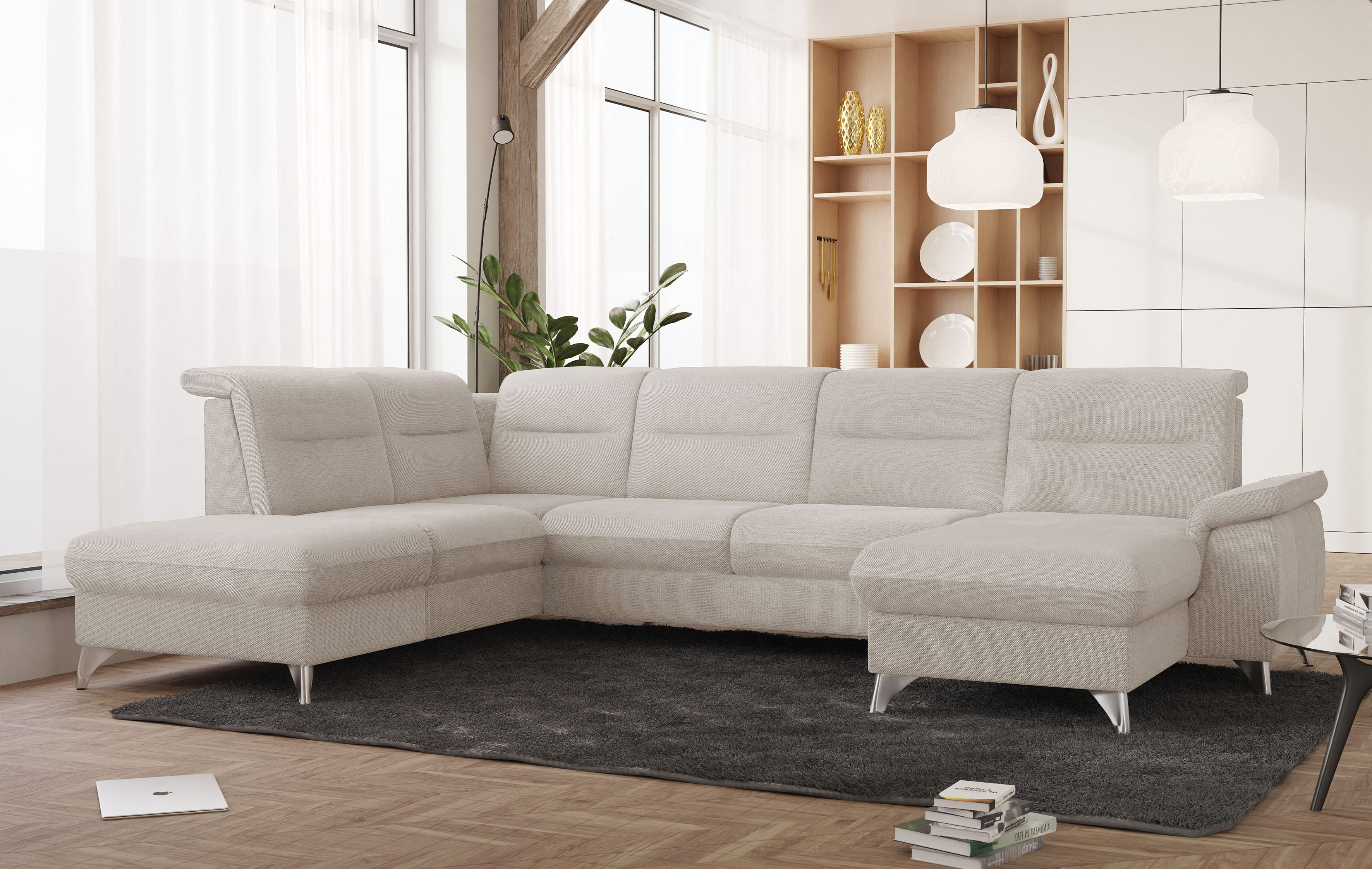 sit&more Wohnlandschaft "Astoria U-Form" wahlweise mit motorischer Relaxfunktion