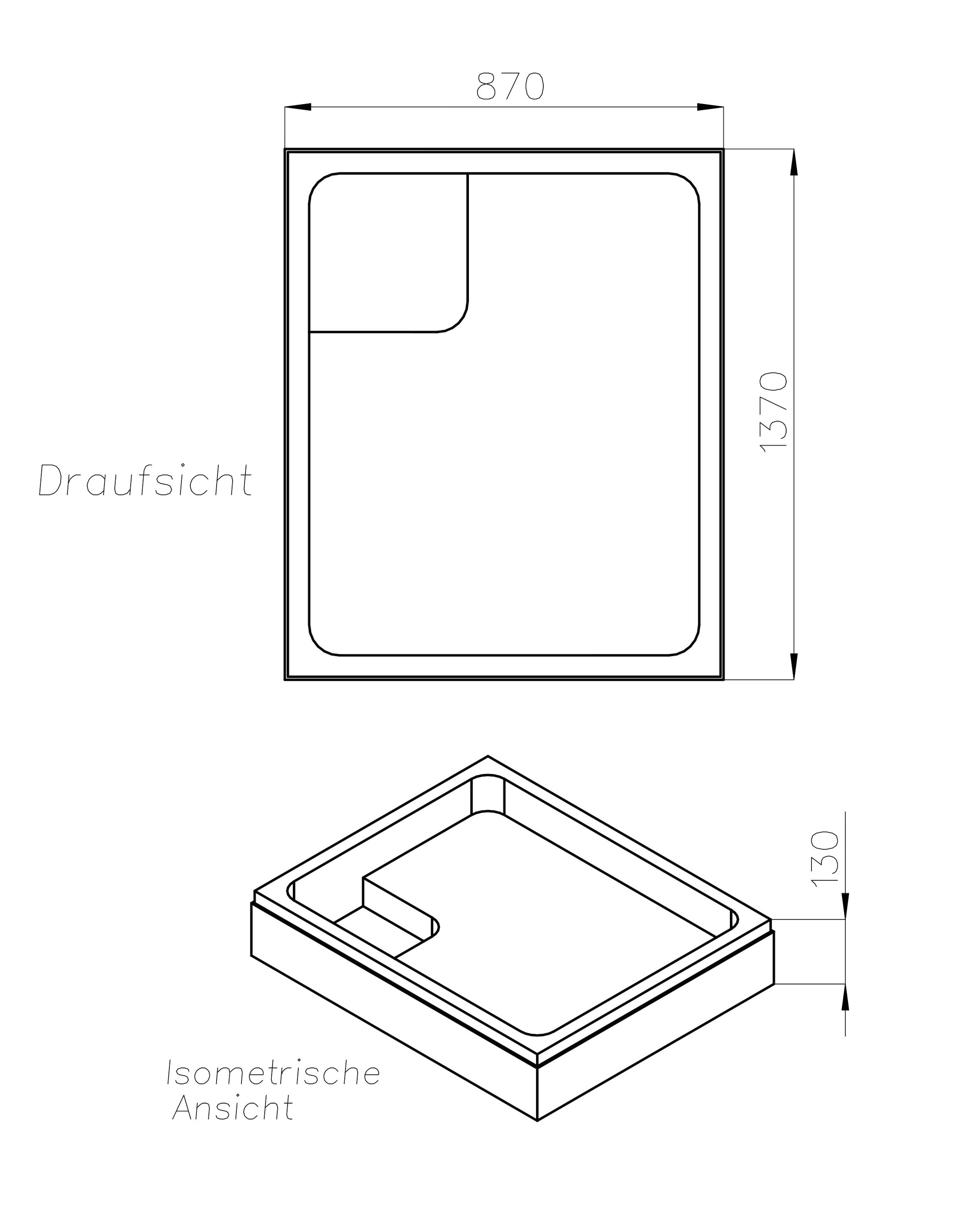 OTTOFOND Duschwanne »Set Rechteckduschwanne«, (3 St.), 1400x900/30 mm