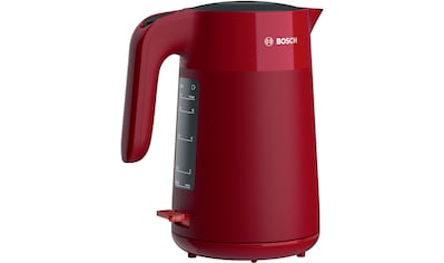 Wasserkocher »TWK2M164«, 1,7 l, 2400 W, Abschaltautomatik, Tassenanzeige, Rot matt