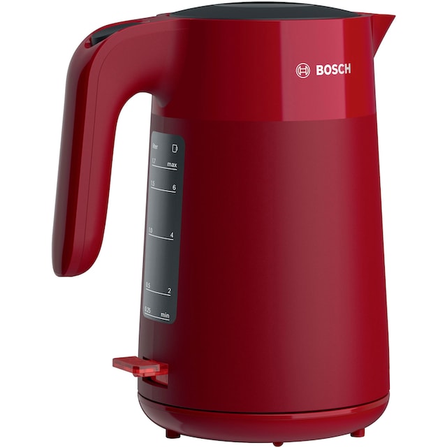 BOSCH Wasserkocher »TWK2M164«, 1,7 l, 2400 W, Abschaltautomatik,  Tassenanzeige, Rot matt | BAUR