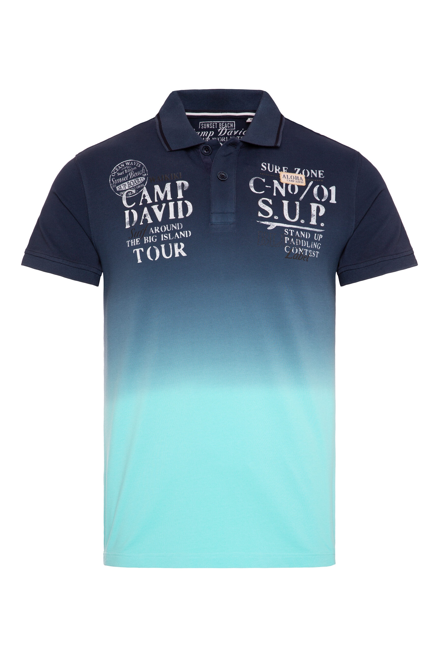 CAMP DAVID Poloshirt, mit Farbverlauf