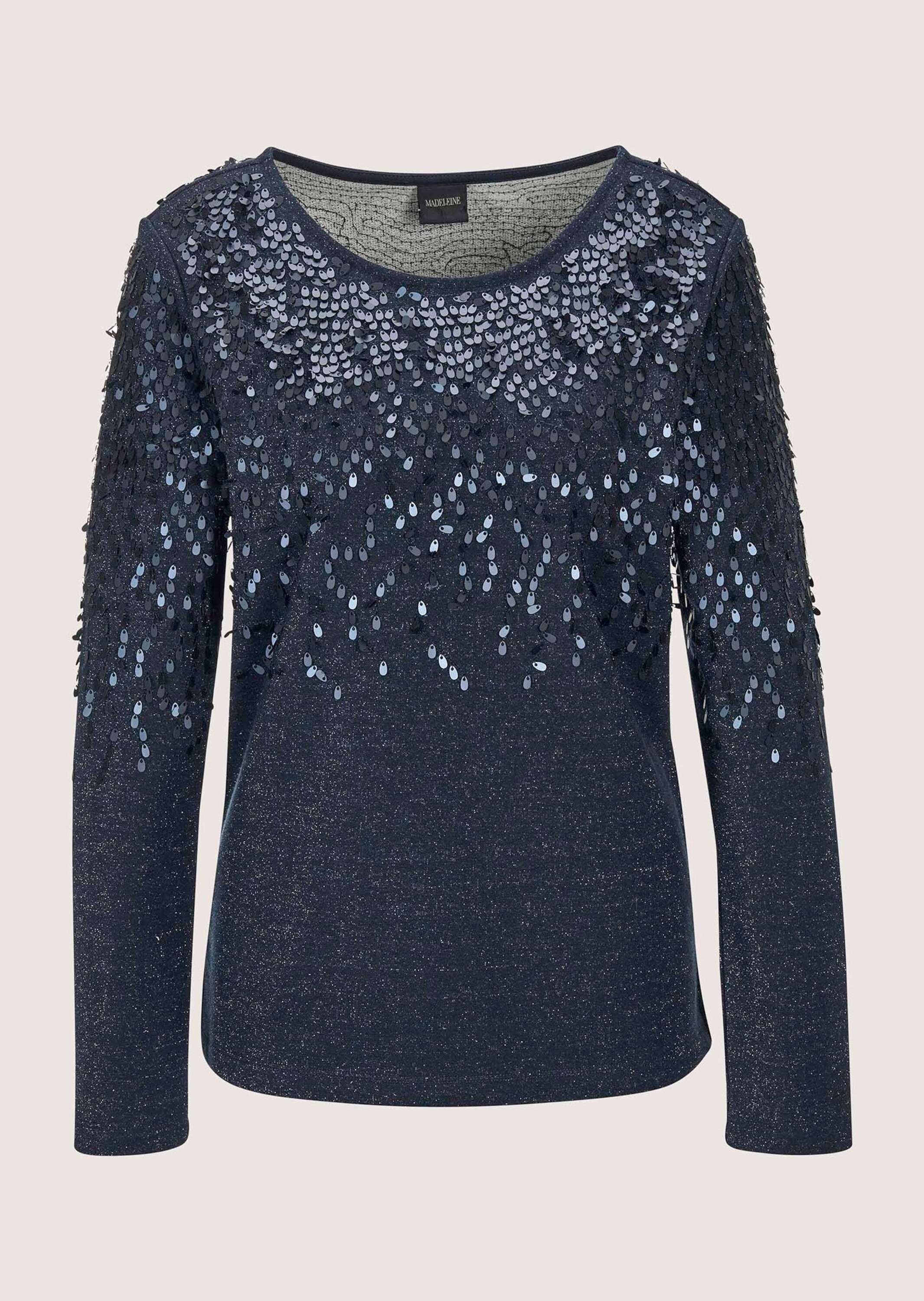MADELEINE "Sweatshirt Glitzeroberteil mit funkelnden Details" Glanzeffekte durch Pailletten