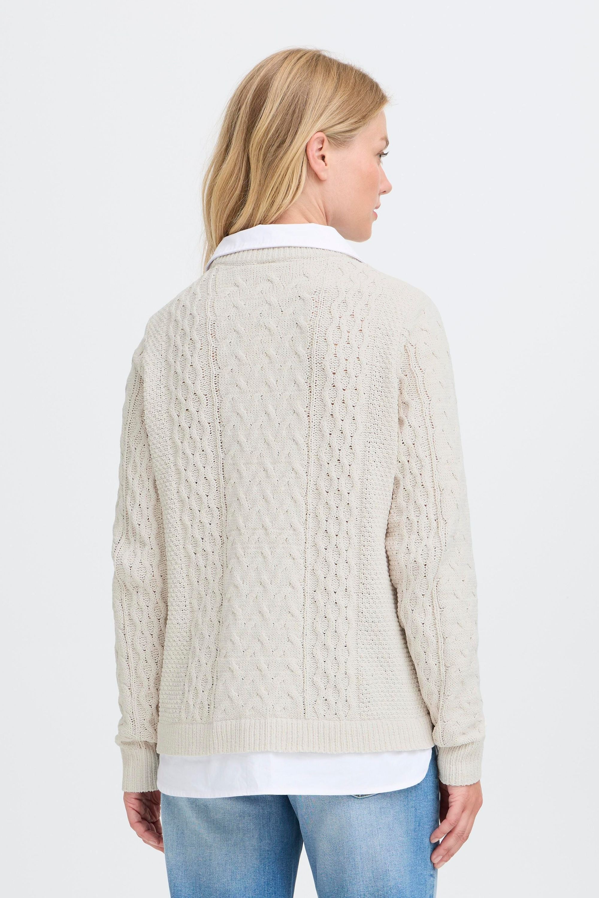 OXMO Strickfleece-Pullover »Strickpullover OXFSANVI PU 1«