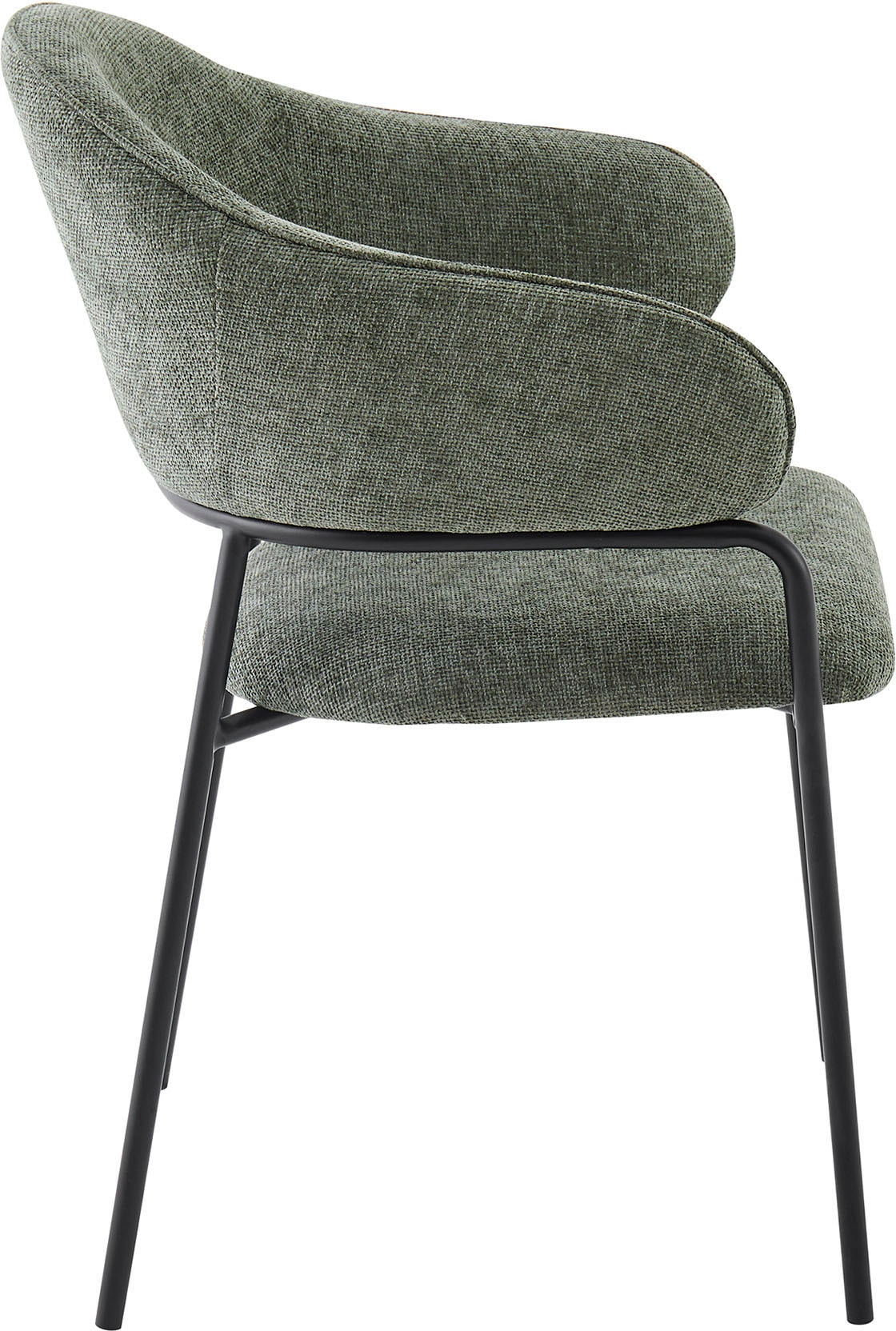 byLIVING Esszimmerstuhl »Curve«, (Set), 2 St., Webstoff, moderner Stoff Stuhl mit gemütlichem Sitzkomfort, verschiedene Farben.