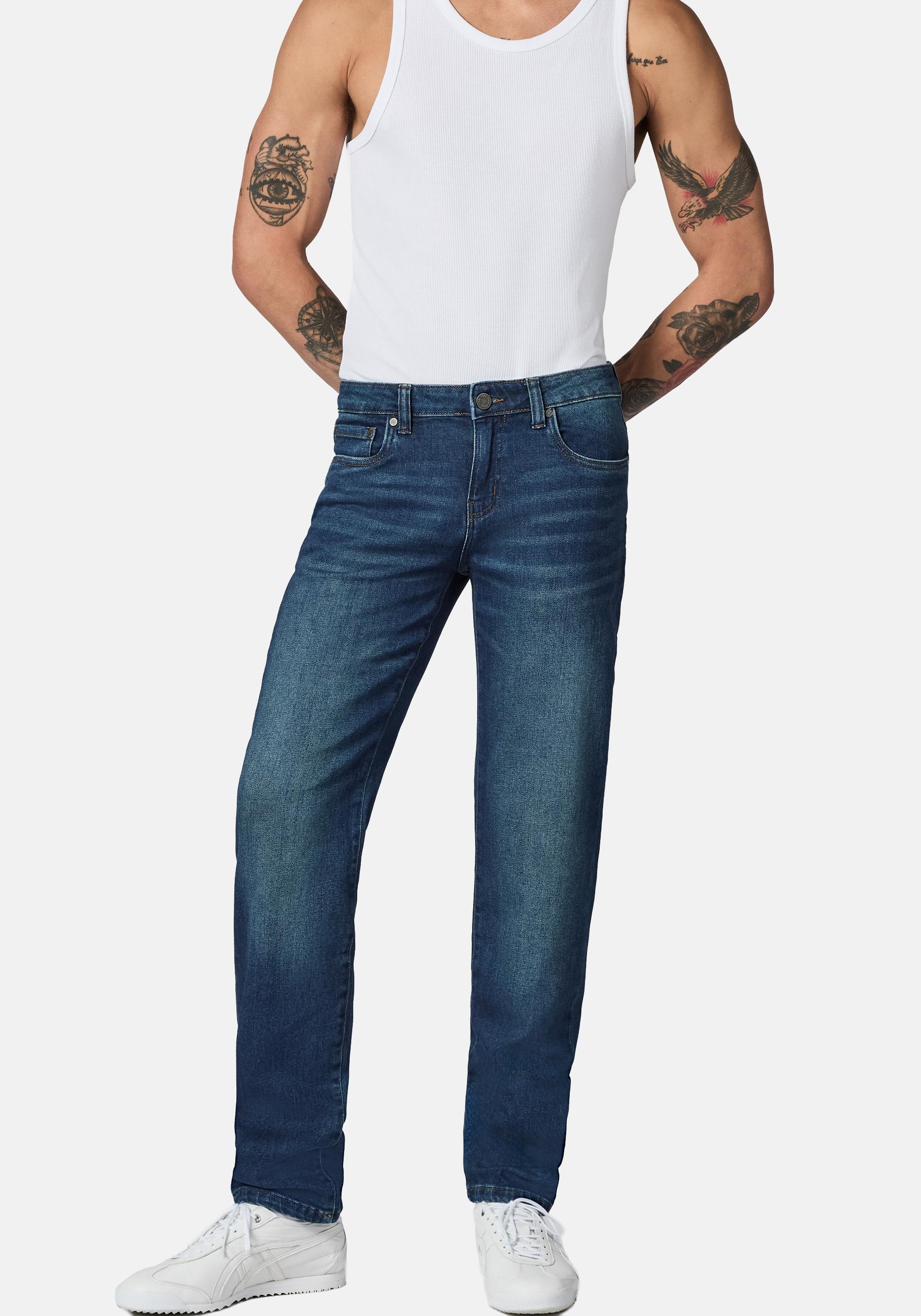 PEAK TIME Tapered-fit-Jeans »Cosmis« Herren Tapered Jeans mit Logoprägung