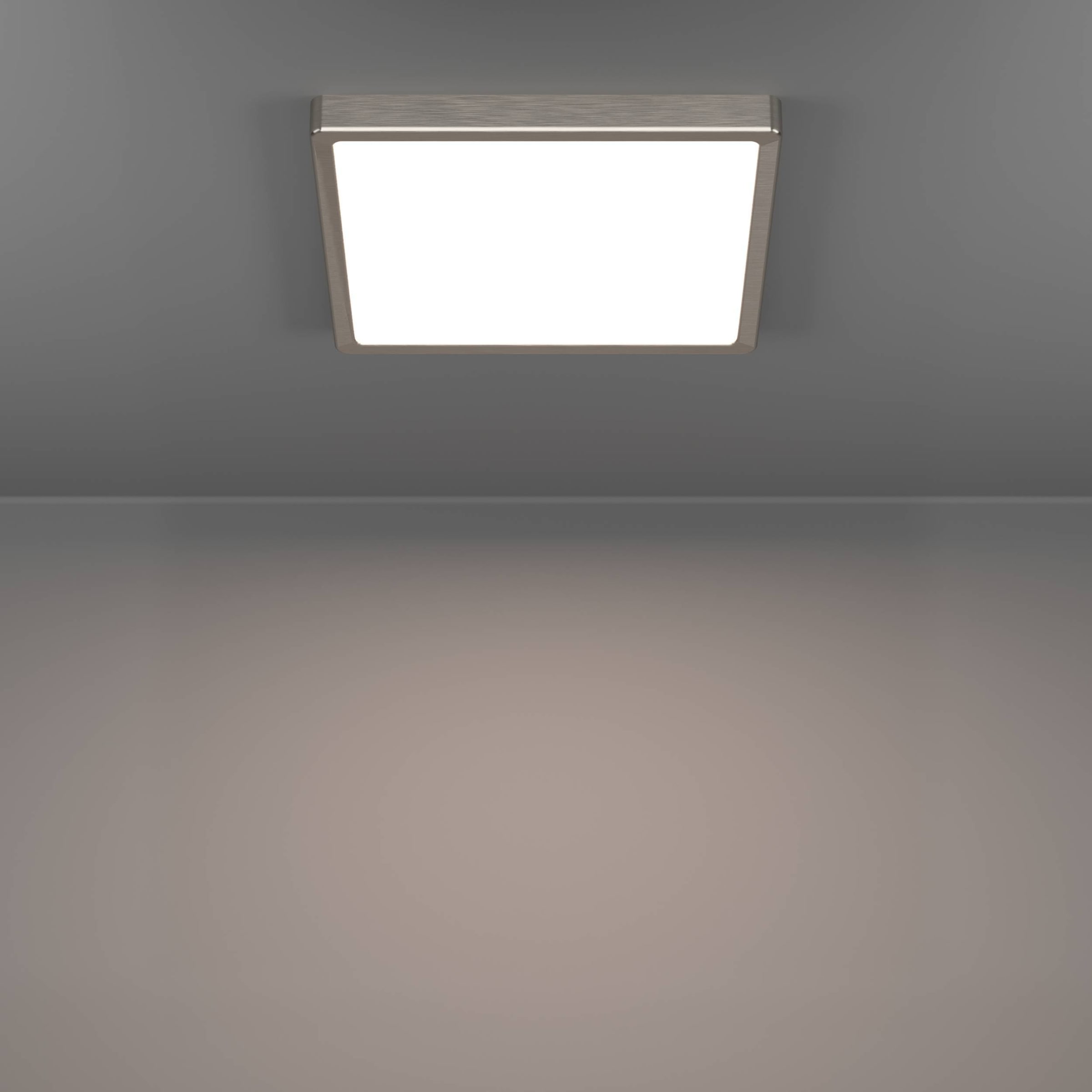 EGLO Aufbauleuchte »Fueva 6 Deckenleuchte, Metall und Kunststoff, Deckenbeleuchtung, Lampe« LED-Modul 1 Stk. Kaltweiß | Neutralweiß | Warmweiß Aufbauleuchte - L29 x B29 x H2,5 cm - nickel-matt - 13W inkl.