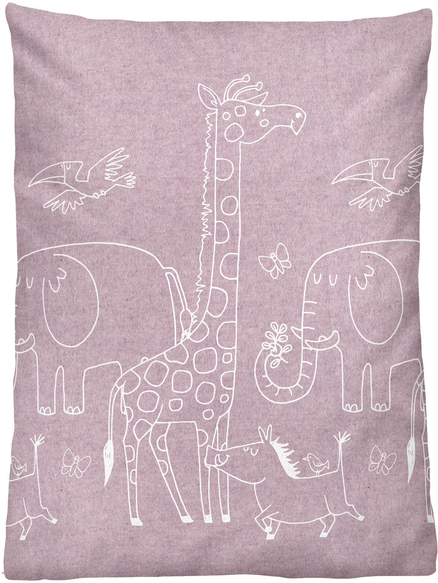 Biberna Kinderbettwäsche »0840520«, kuschelig warm, samtweich, Melange, 100% Baumwolle, made in Germany