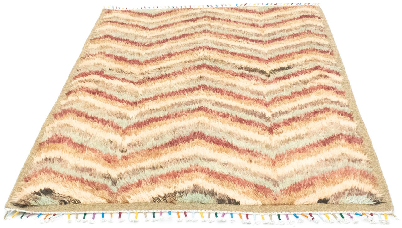 Wollteppich »Berber Teppich handgeknüpft mehrfarbig«, rechteckig, handgeknüpft