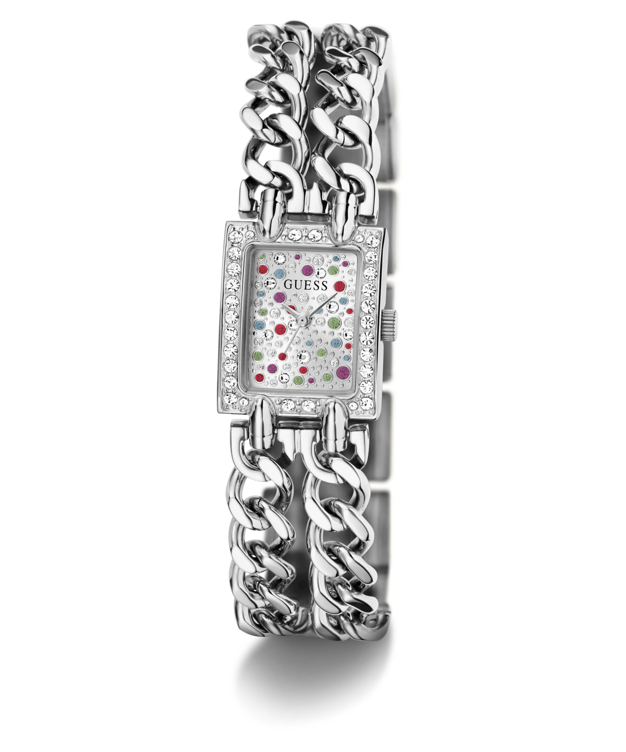 Guess Quarzuhr »MICRO MOD« Armbanduhr, Damenuhr, Edelstahlarmband, analog