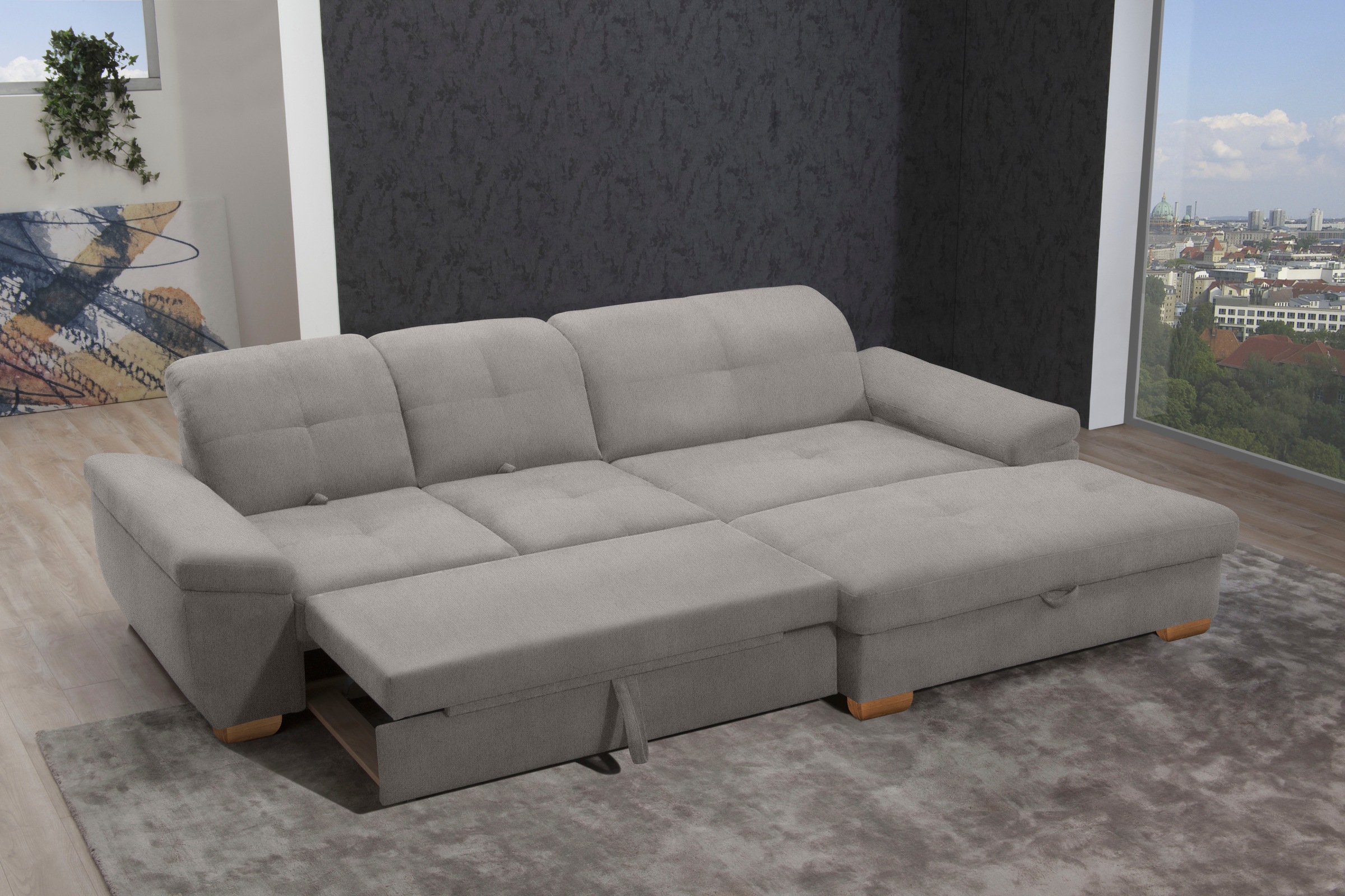 alina Ecksofa "Nadira" wahlweise mit Bettfunktion und Stauraum günstig online kaufen