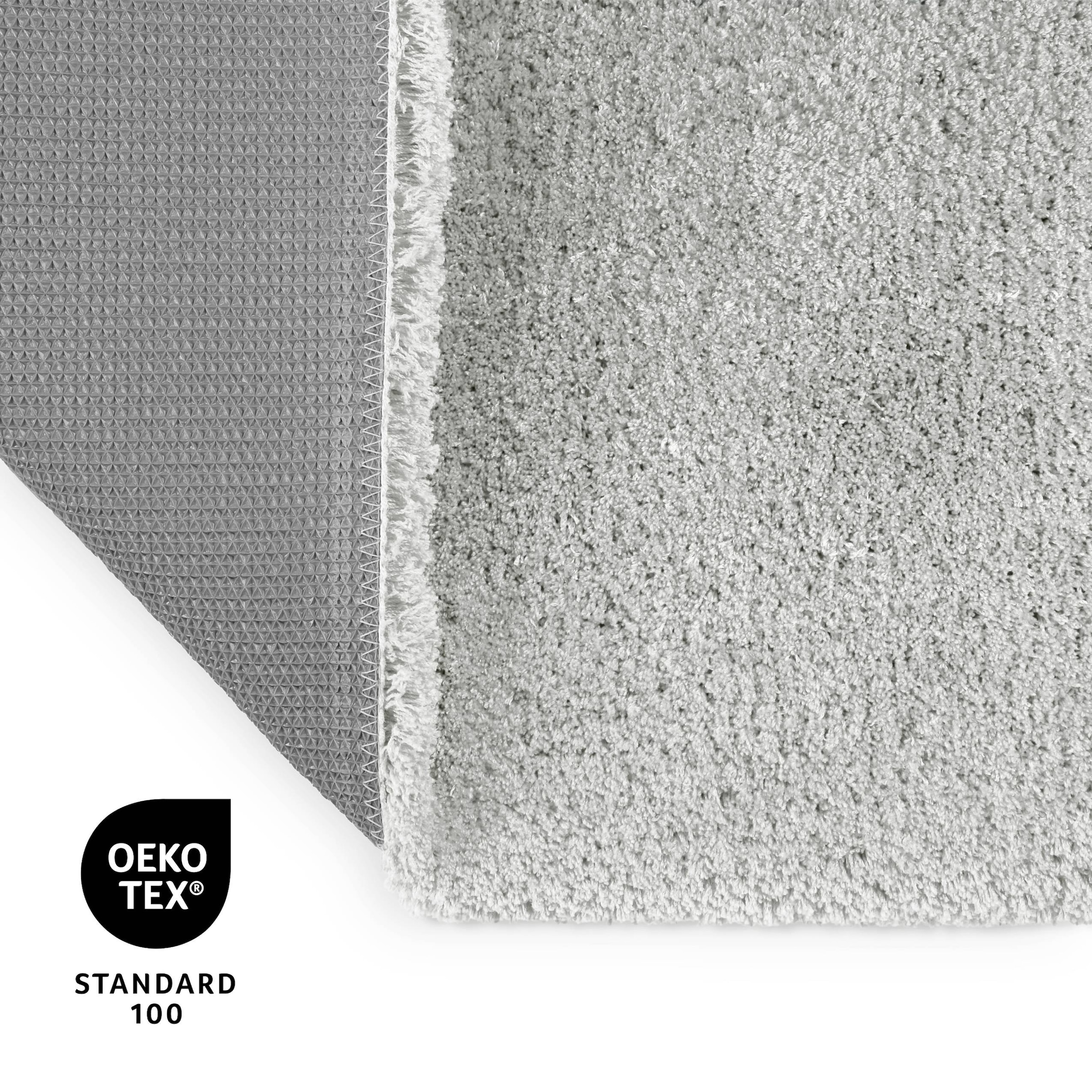 my home Badematte »Kaarin«, rutschhemmend beschichtet, schnell trocknend, Badteppich, getuftet, flauschig, hochflor, große Farbauswahl