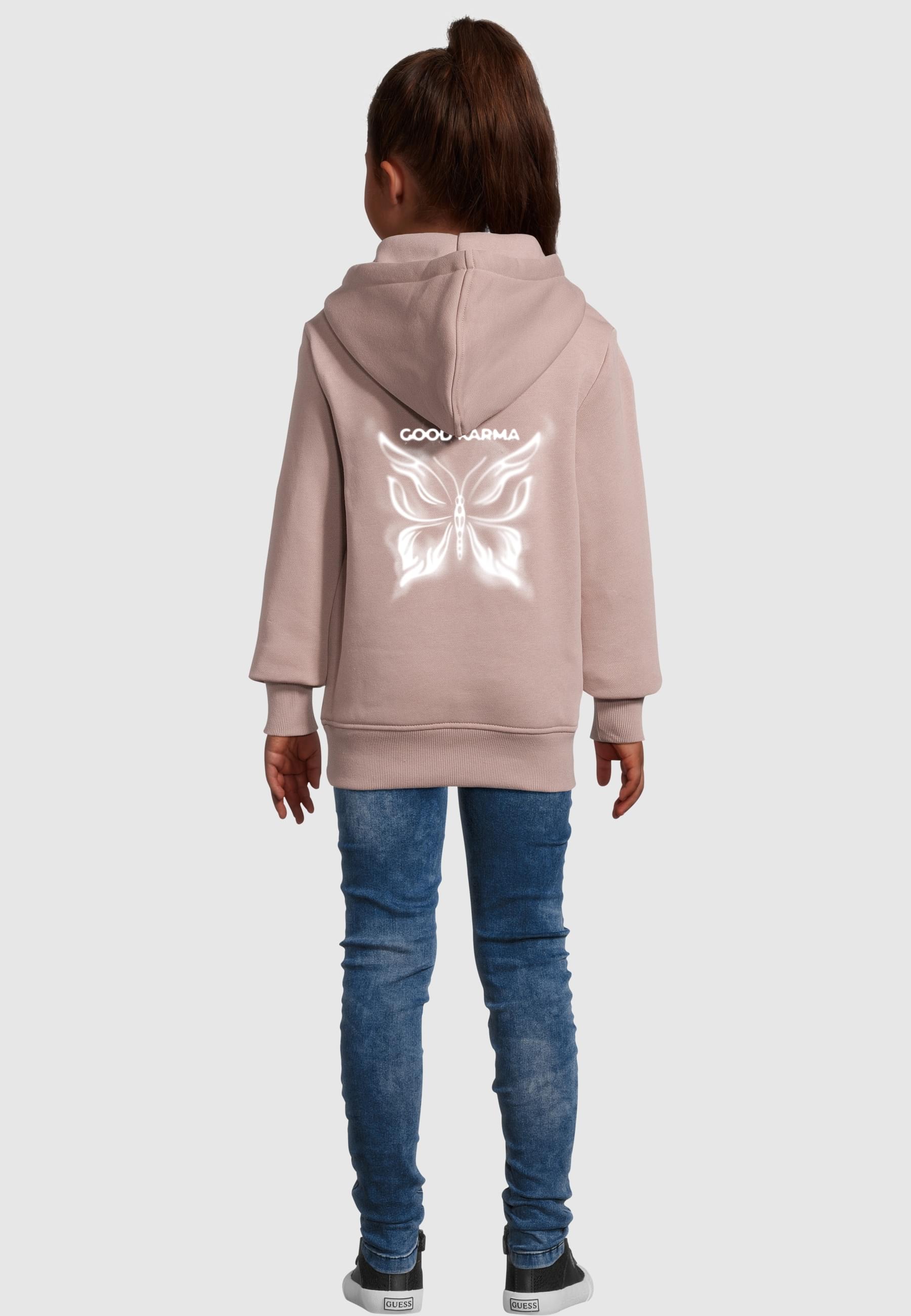 MisterTee Kapuzensweatshirt »MisterTee Karma Butterfly Basic Kids Hoody«, (1 tlg.)