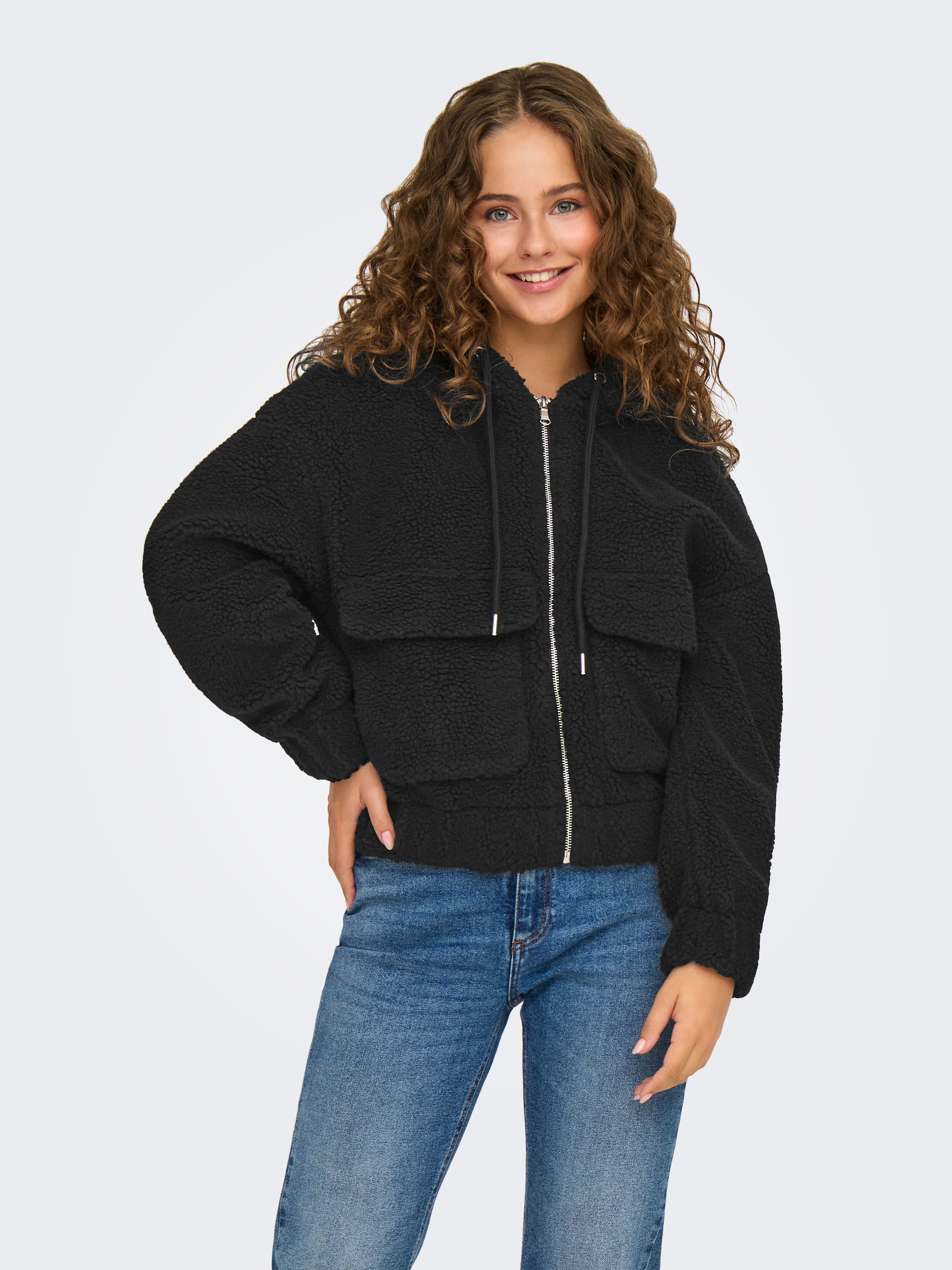 ONLY Fleecejacke "ONLTANJA TEDDY HOOD JACKET OTW NOOS", mit Kapuze günstig online kaufen