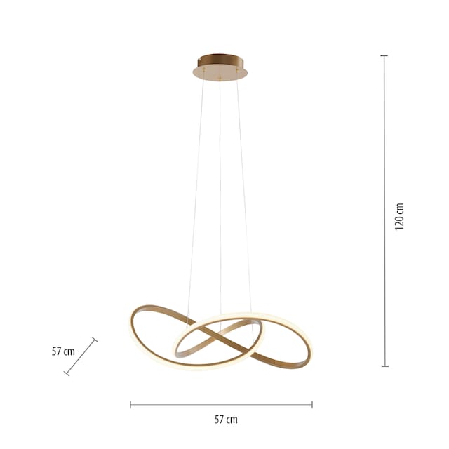 JUST »MARIA«, flammig-flammig, Pendelleuchte Switchmo dimmbar, BAUR LED, | 1 LIGHT