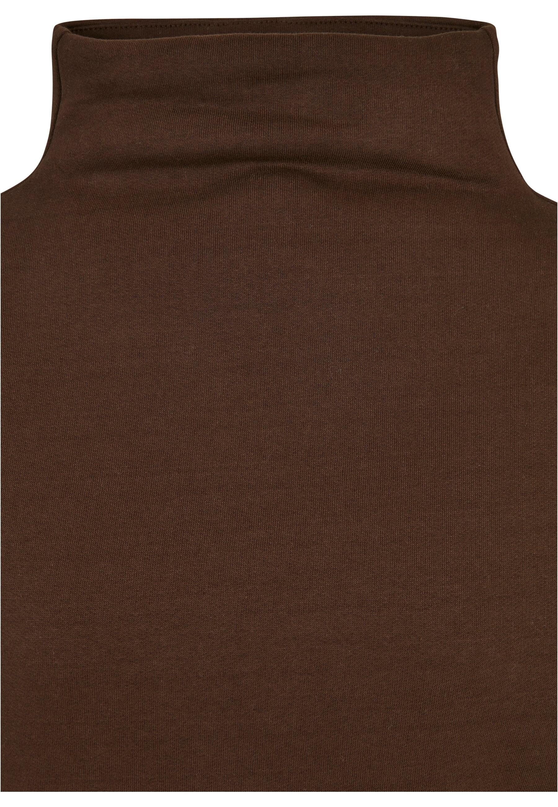 URBAN CLASSICS Sweater »Urban Classics Damen Ladies Organic Short High Neck Crew«, (1 tlg.)