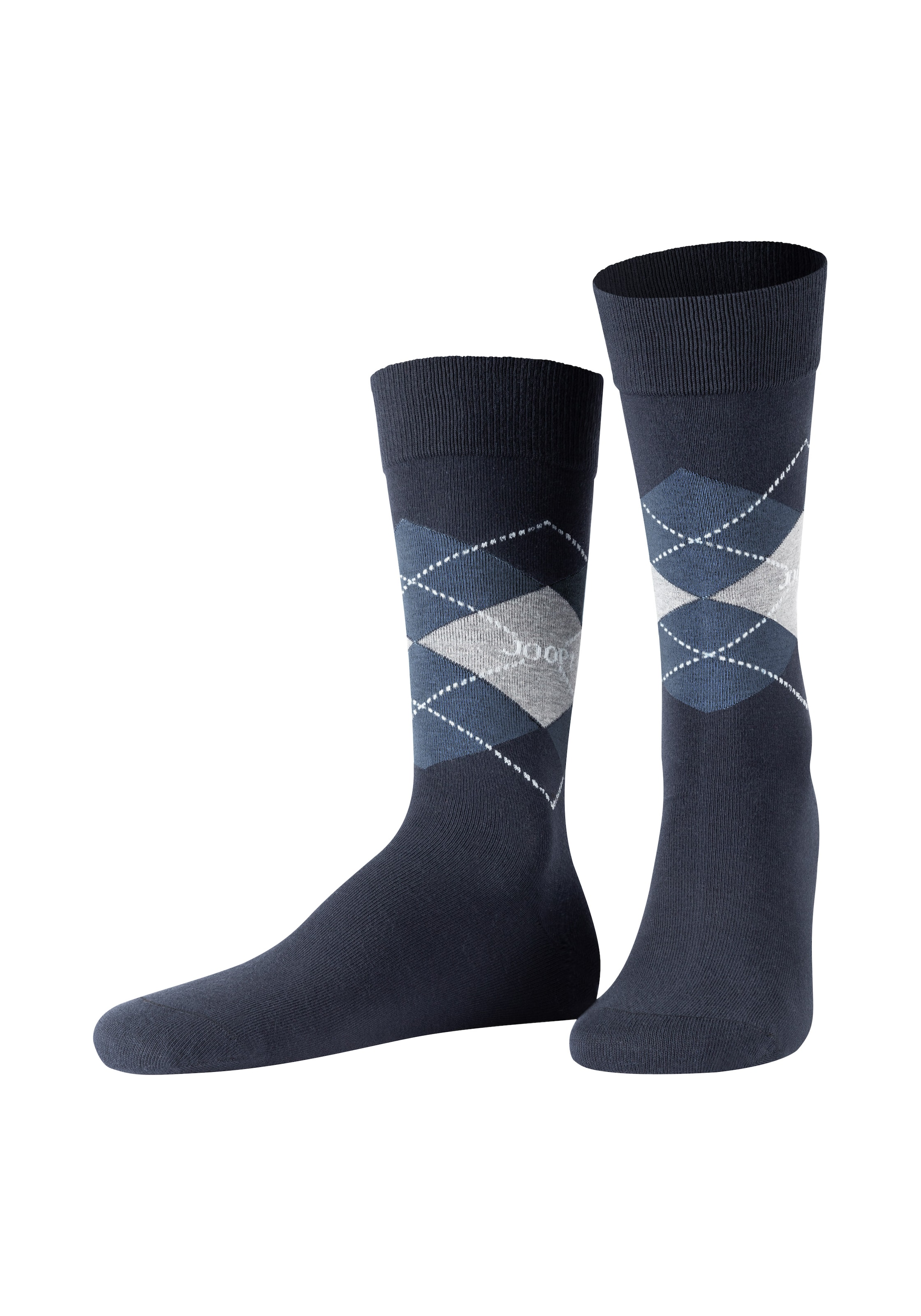 JOOP! Socken »premium essentials«, (2er Pack), Premium Qualität, verstärkte Ferse, verstärkte Zehen, Argyle Design
