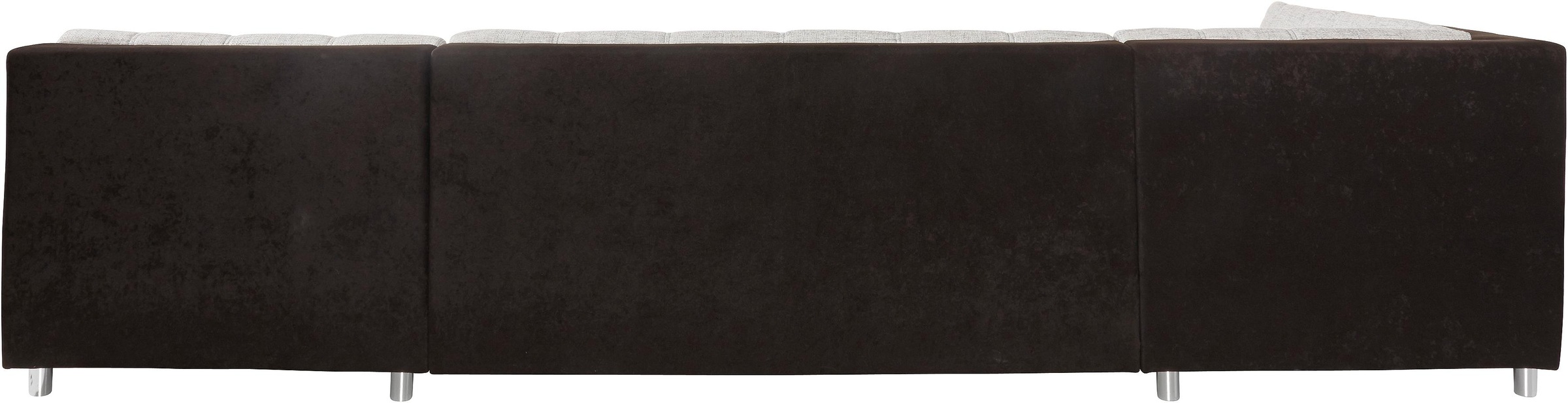 DOMO collection Wohnlandschaft »Treviso incl. Zierkissen, moderne Steppung, XXL: B/T/H: 364/201/83 cm«, wahlweise mit Bettfunktion, in vielen Bezugsarten auch in Cord U-Form