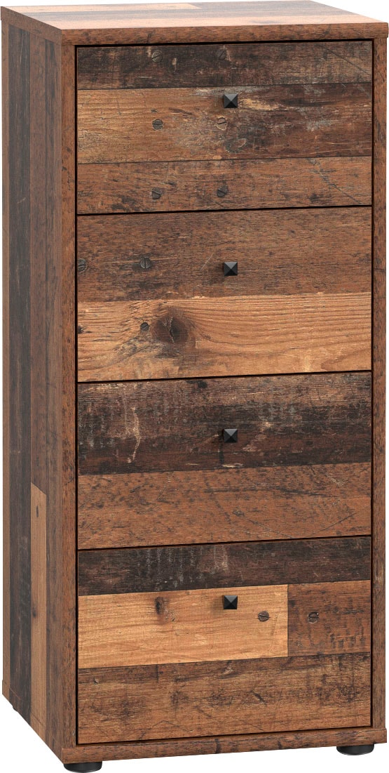 FORTE Kommode "Tempra, Kommode, 4 Schubkästen, Höhe 85,5 cm" Breite 38,6 cm günstig online kaufen