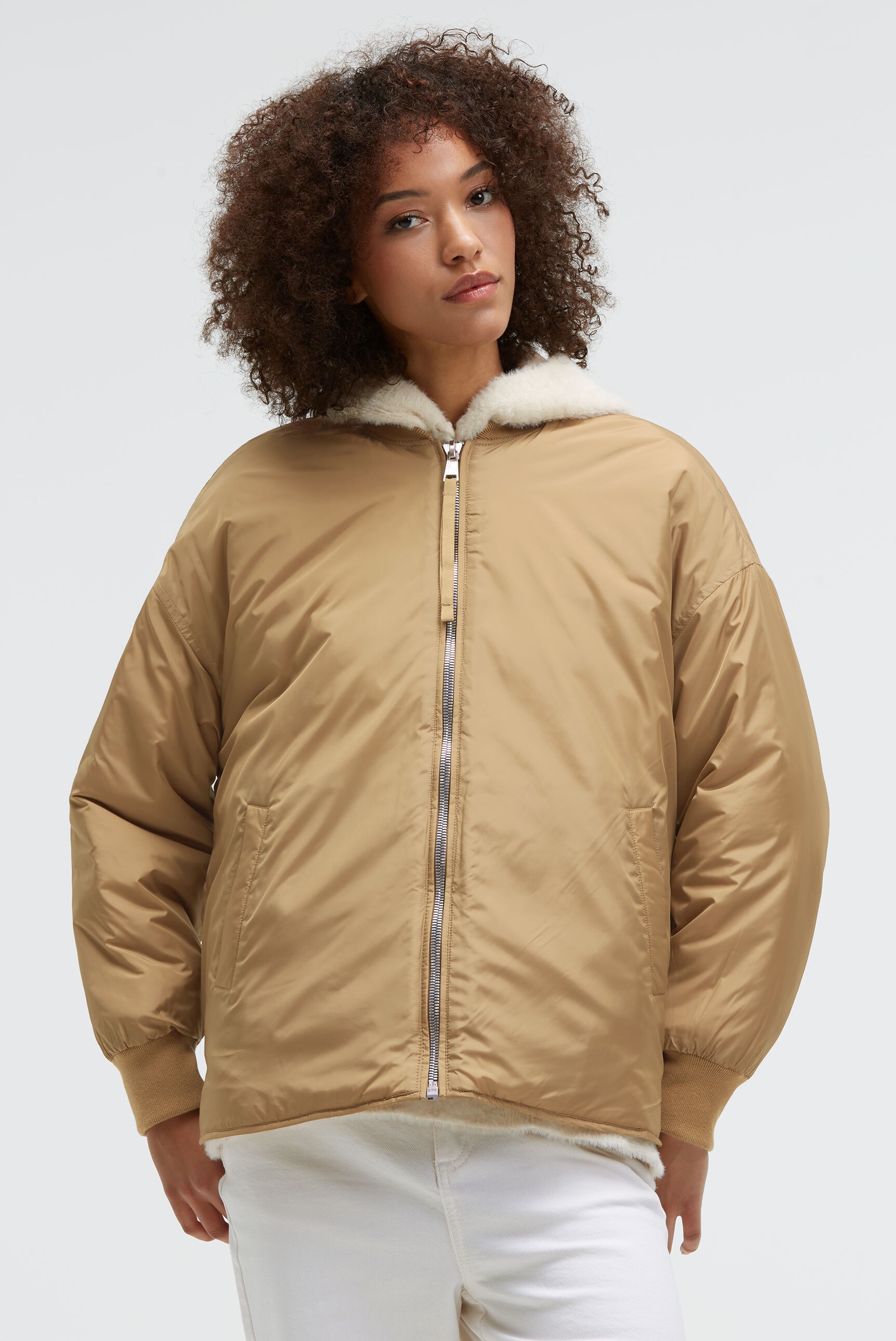 SENSES.THE LABEL Blouson, ohne Kapuze, mit Seitenschlitzen am Saum