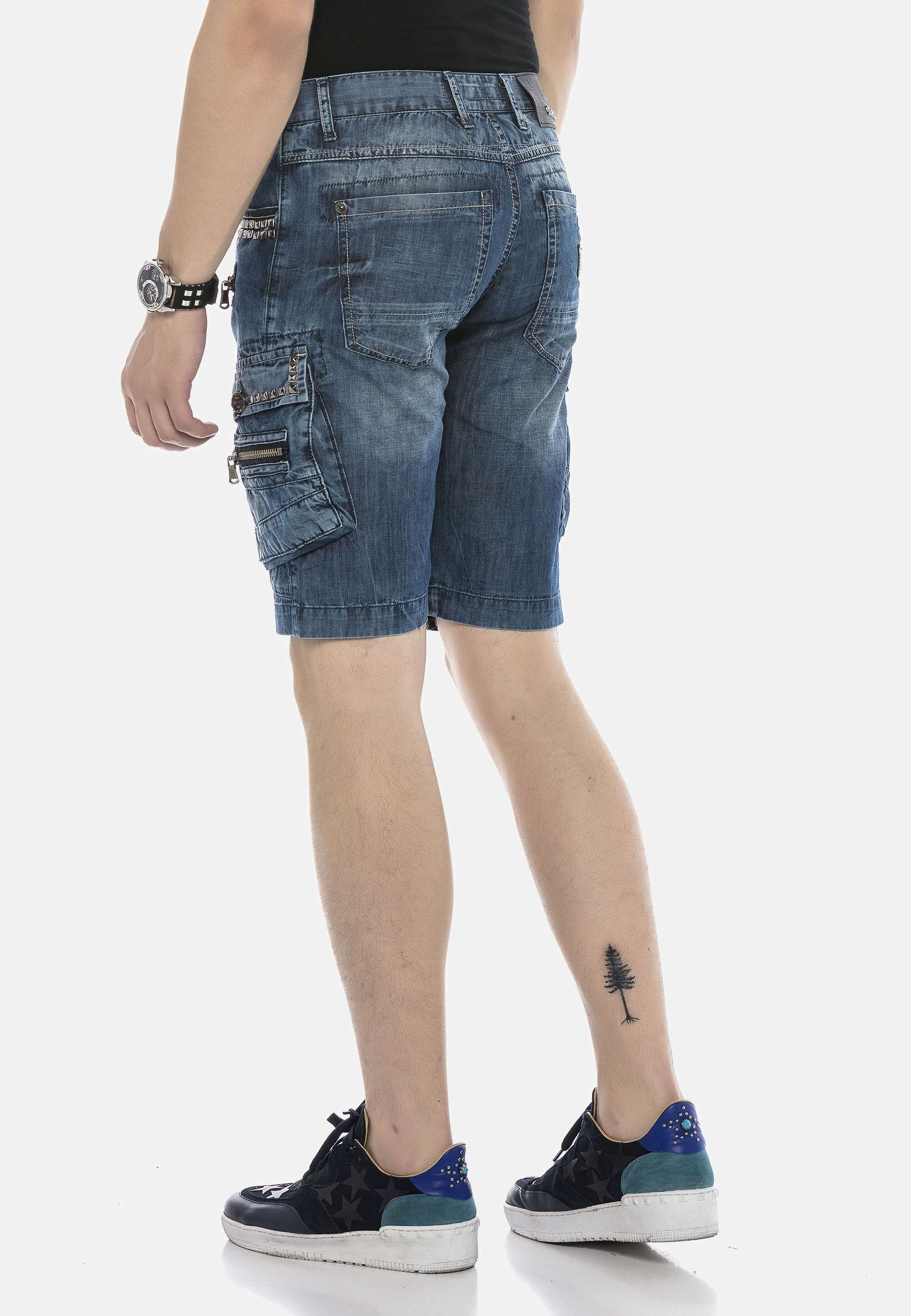 Thumbnail - Cipo & Baxx Jeansbermudas "Bermuda & Short" aus Baumwollmix