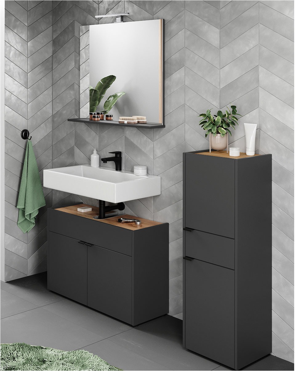 GERMANIA Badmöbel-Set "Ameca" 3 Stk. tlg. Badezimmer-Set bestehend aus Wasc günstig online kaufen