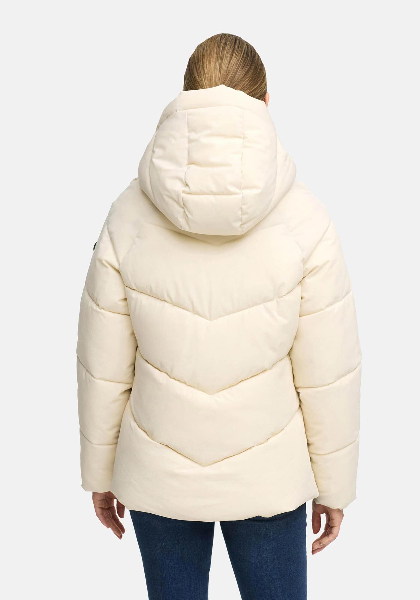 Marikoo Winterjacke »Kwamee« Schräg gesteppte Winterjacke mit fester Kapuze
