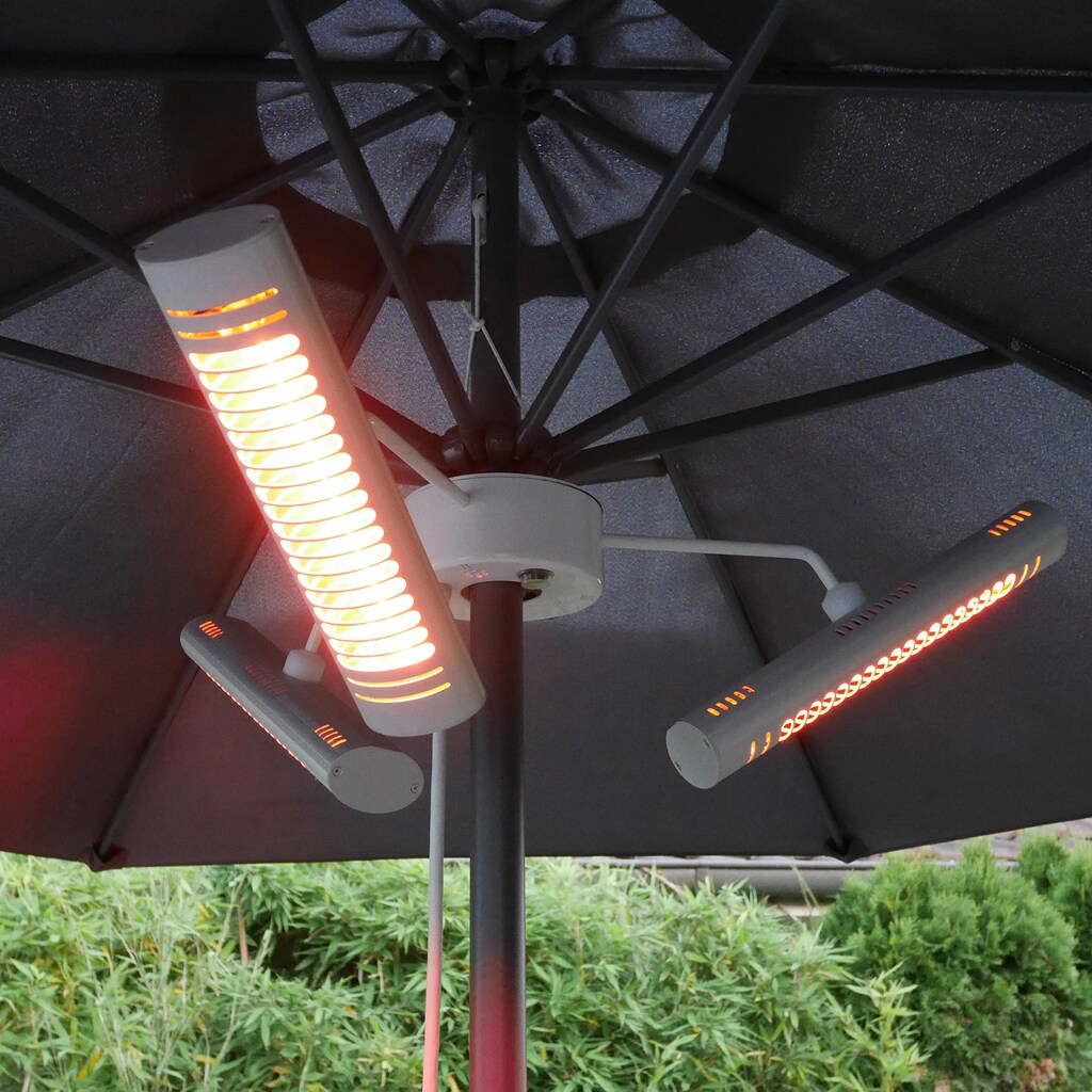 Vasner Heizstrahler »Sonnenschirm, silber, Umbrella X30«, 3000 W, mit Fernbedienung, für Terrassen- und Gastronomieschirme