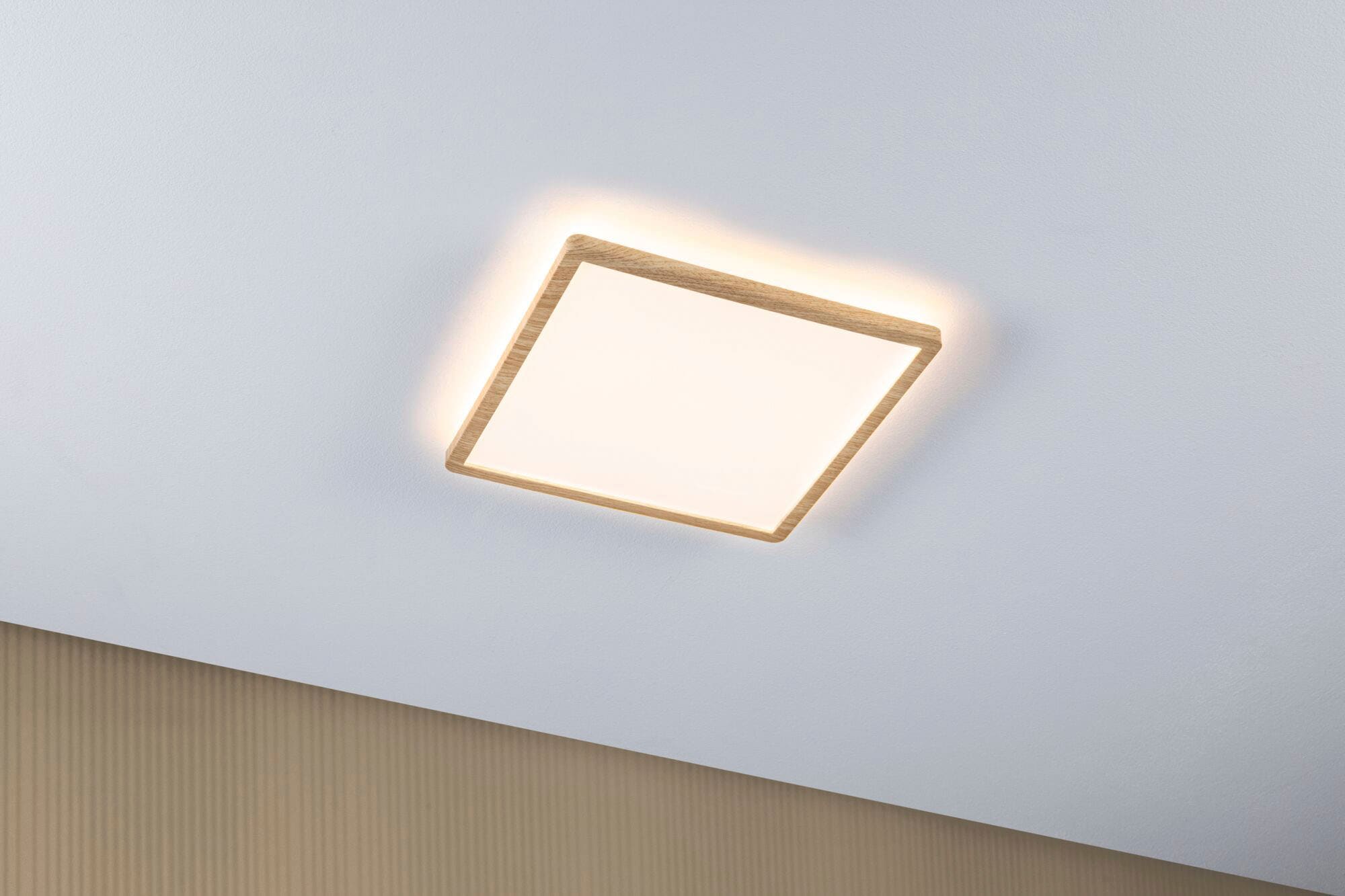 Paulmann LED Panel »Atria Eiche flammig-flammig, 1 IP44«, 3000K 293x293 16W BAUR bestellen Shine | Kunststoff Hintergrundbeleuchtung