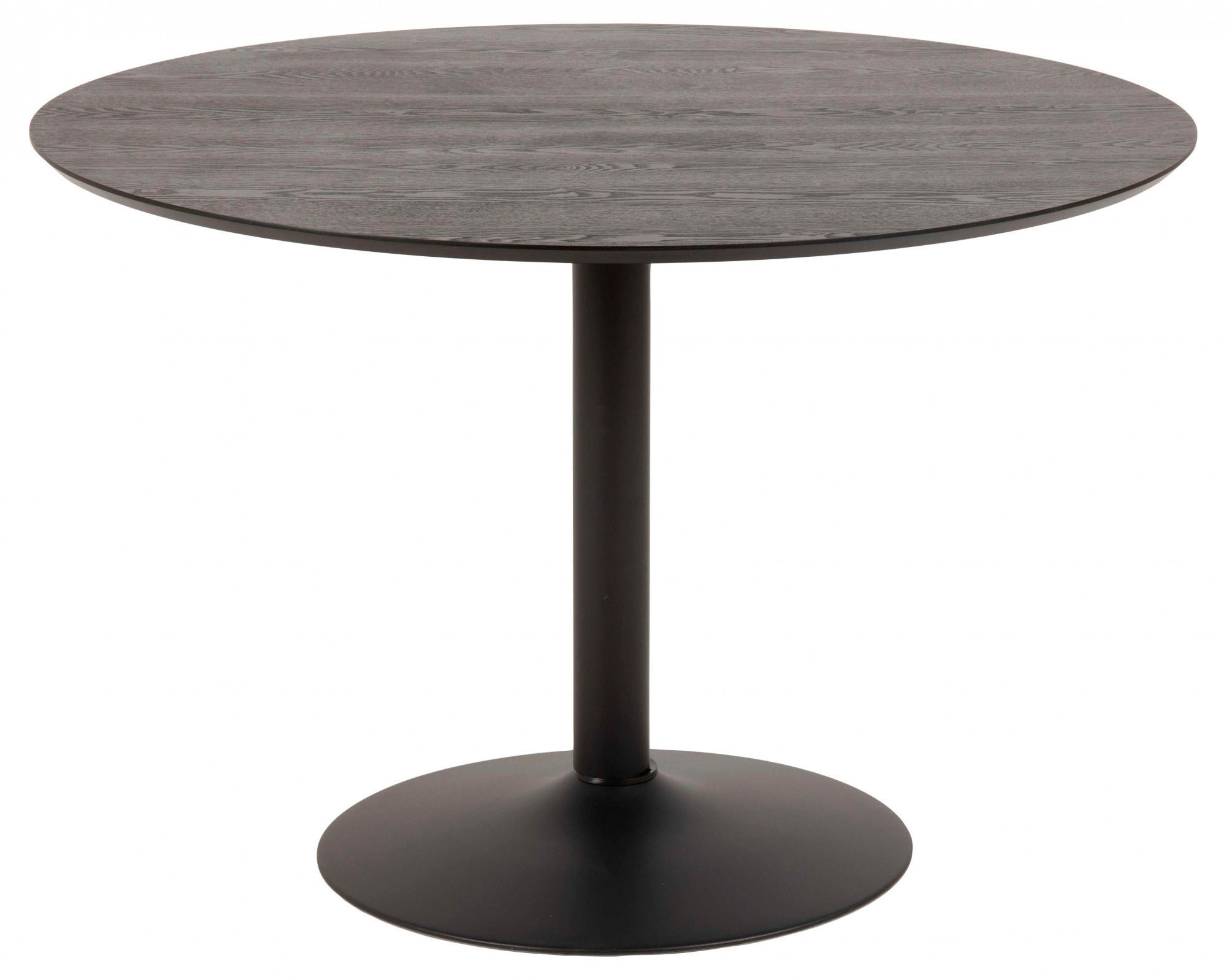 Ibiza Round Dining Table in Black Ash, none