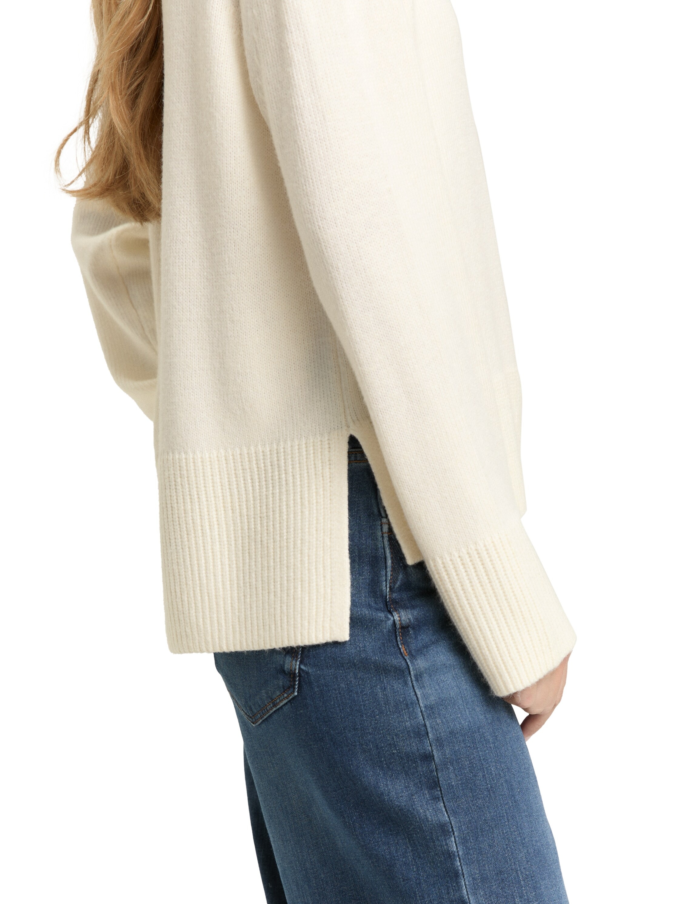 TOM TAILOR Rundhalspullover mit Rippbündchen