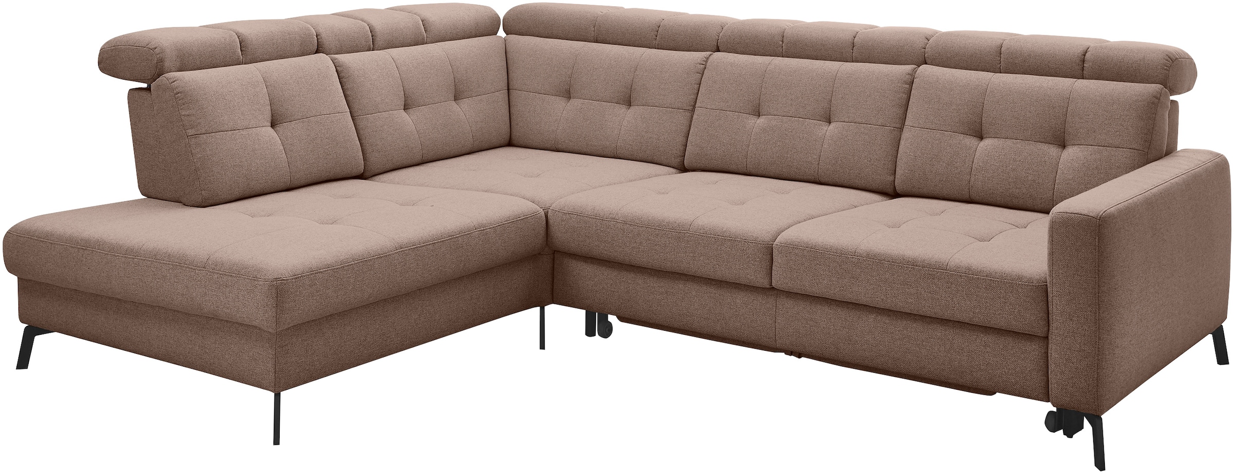 Musterring Ecksofa »MR 4615«, mit Kopf- und Rückenverstellung, Metallfuß schwarz, Maße 272 x 214 cm