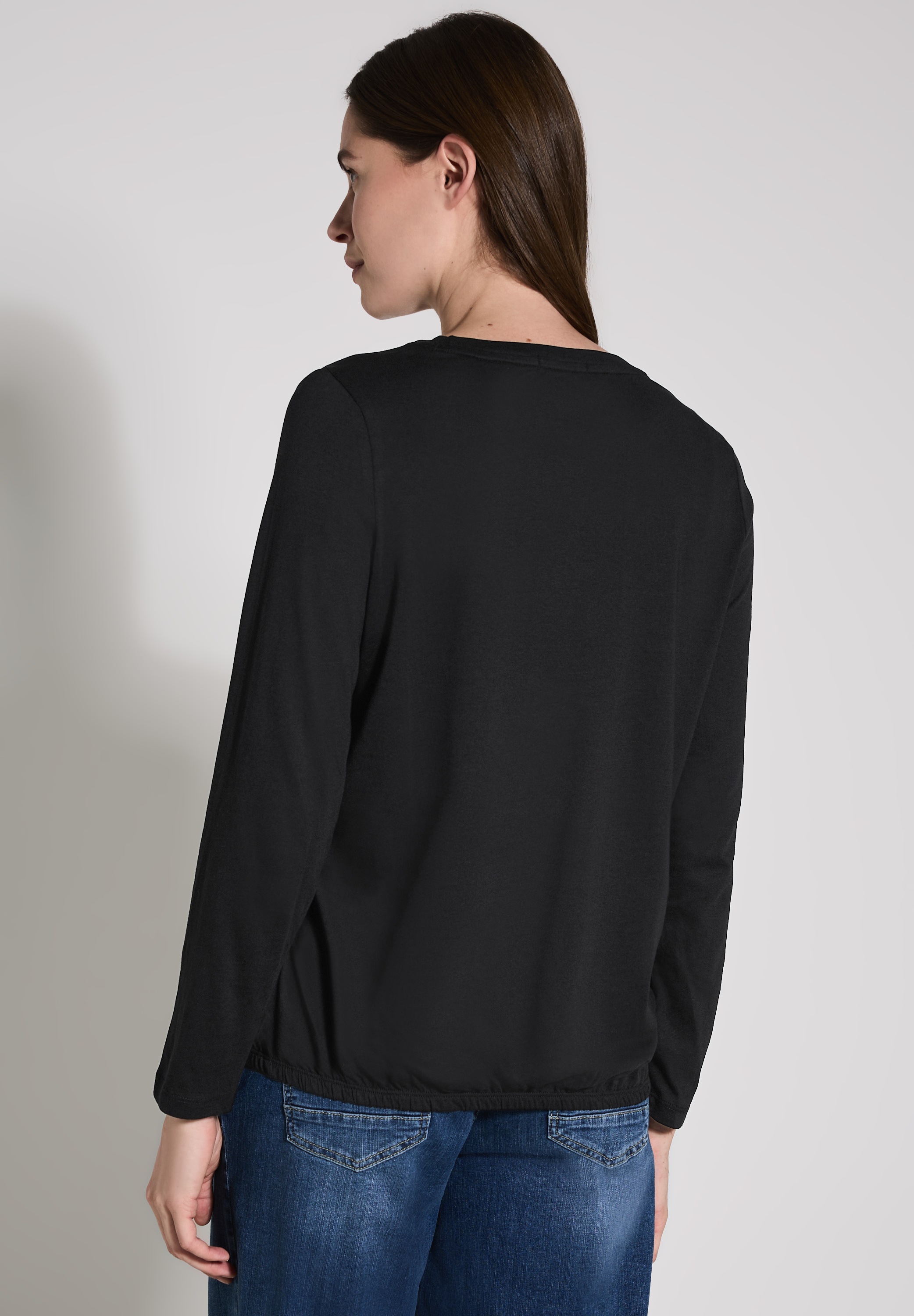 Cecil Langarmshirt, aus softem Materialmix