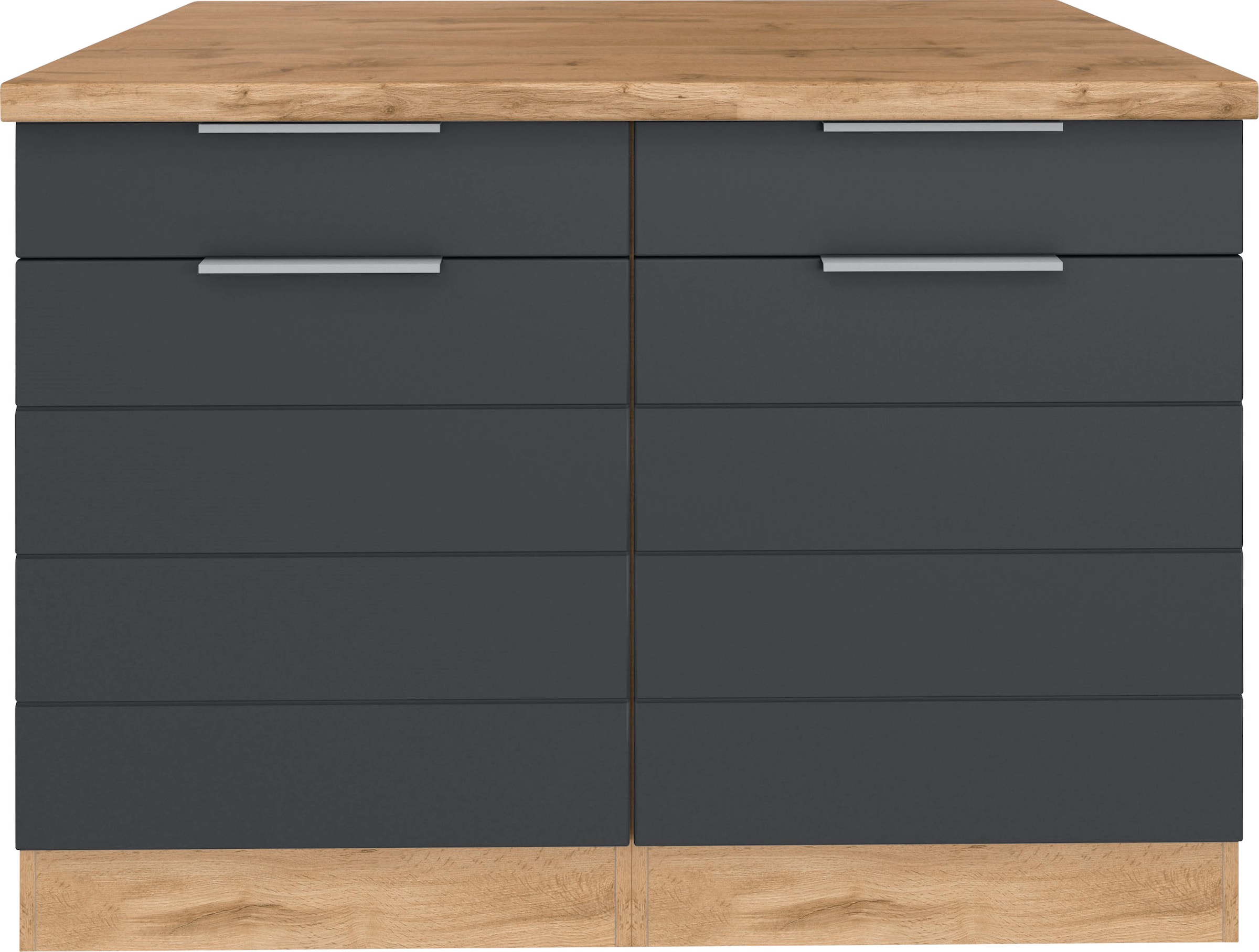 KOCHSTATION Unterschrank "KS-Luhe", 120 cm breit, für viel Stauraum, MDF-Fr günstig online kaufen