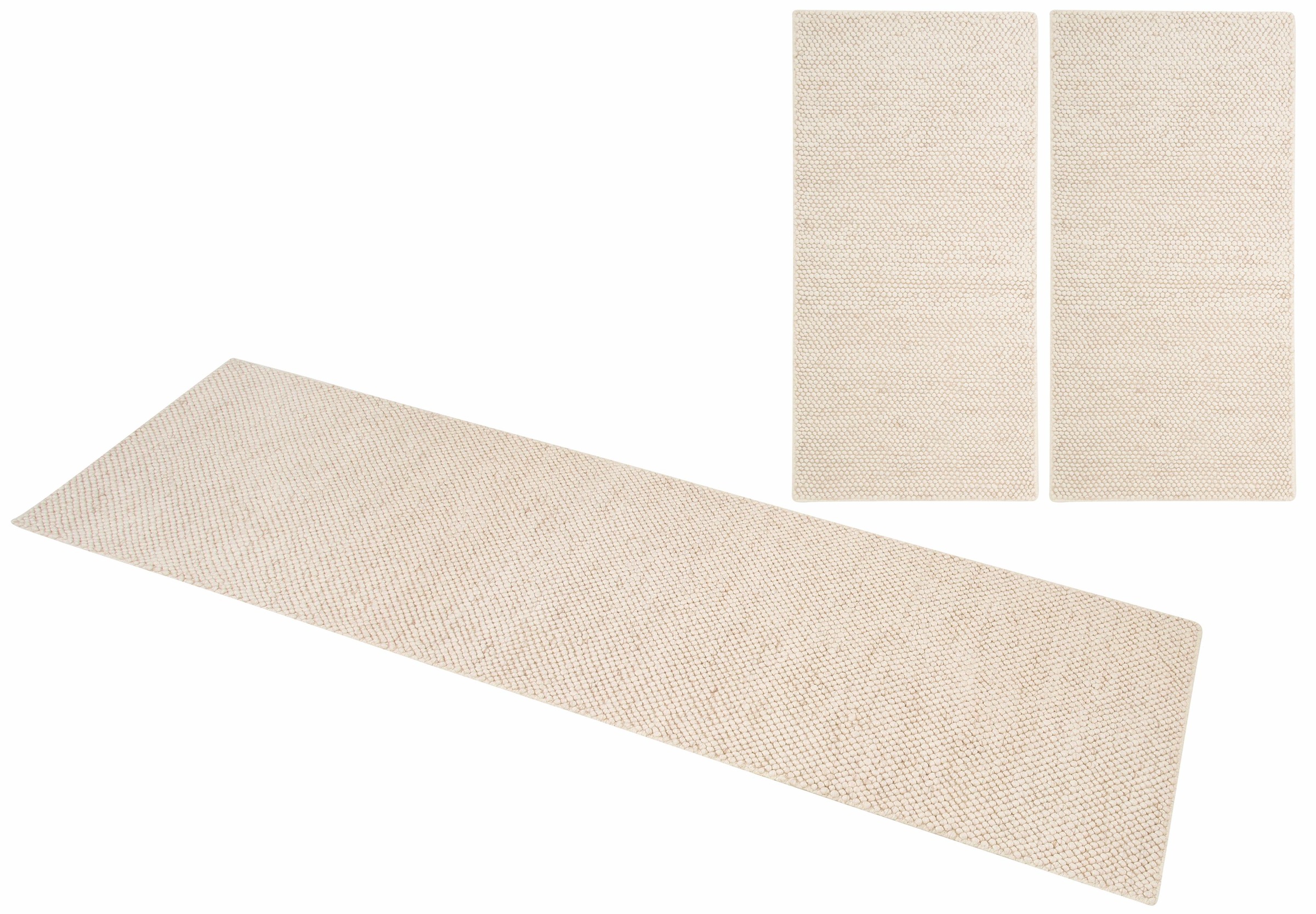 OTTO home Bettumrandung "Wolly, Handweb Teppiche" Höhe 14 mm 3 Stk. tlg. Be günstig online kaufen