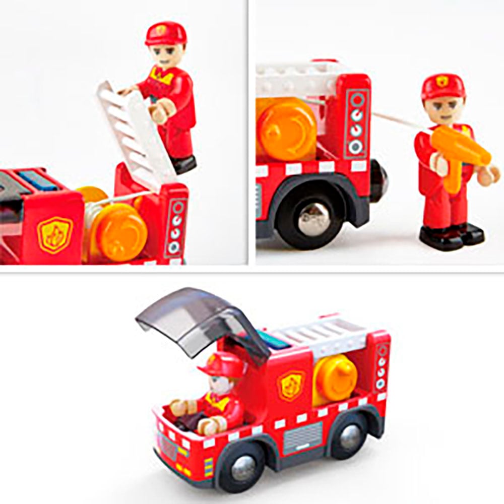 Hape Spielzeug-Feuerwehr »Feuerwehrauto mit Sirene«, mit Licht und Sound