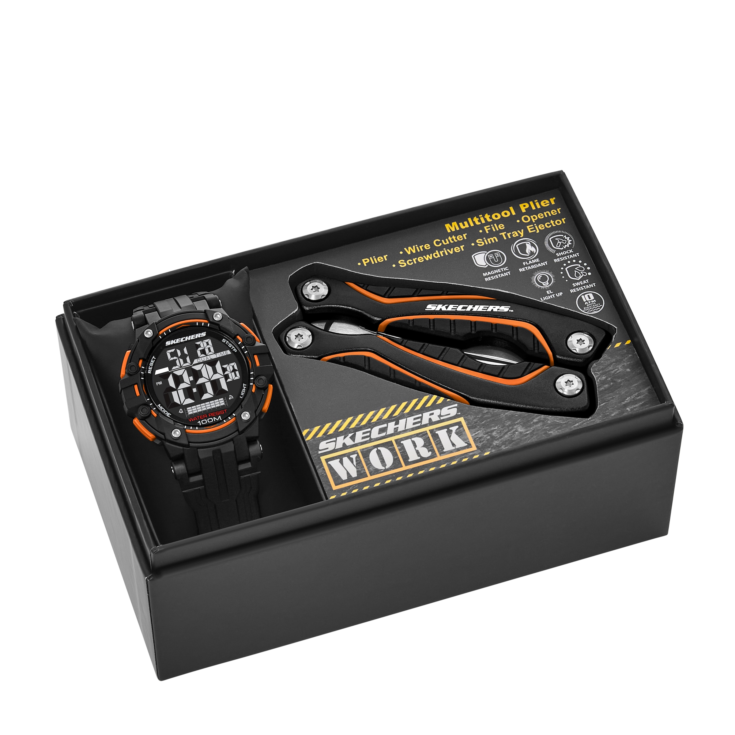 Skechers Chronograph »Digi Pliers Set« Quarzuhr, Armbanduhr, Ideal auch als Geschenk, digital, Tag, Wochentag