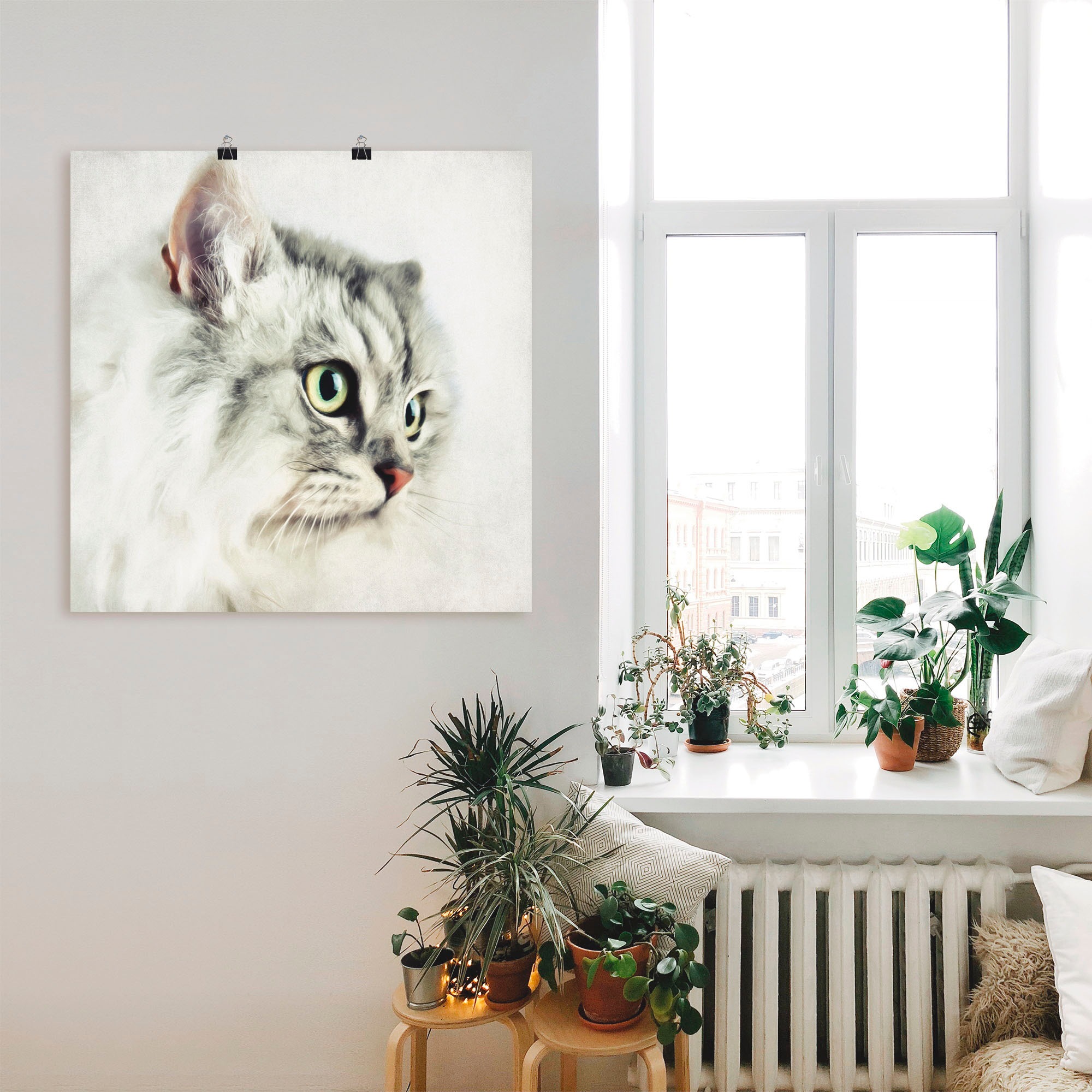 Artland Wandbild "Katzenporträt", Haustiere, (1 St.), als Leinwandbild, Pos günstig online kaufen