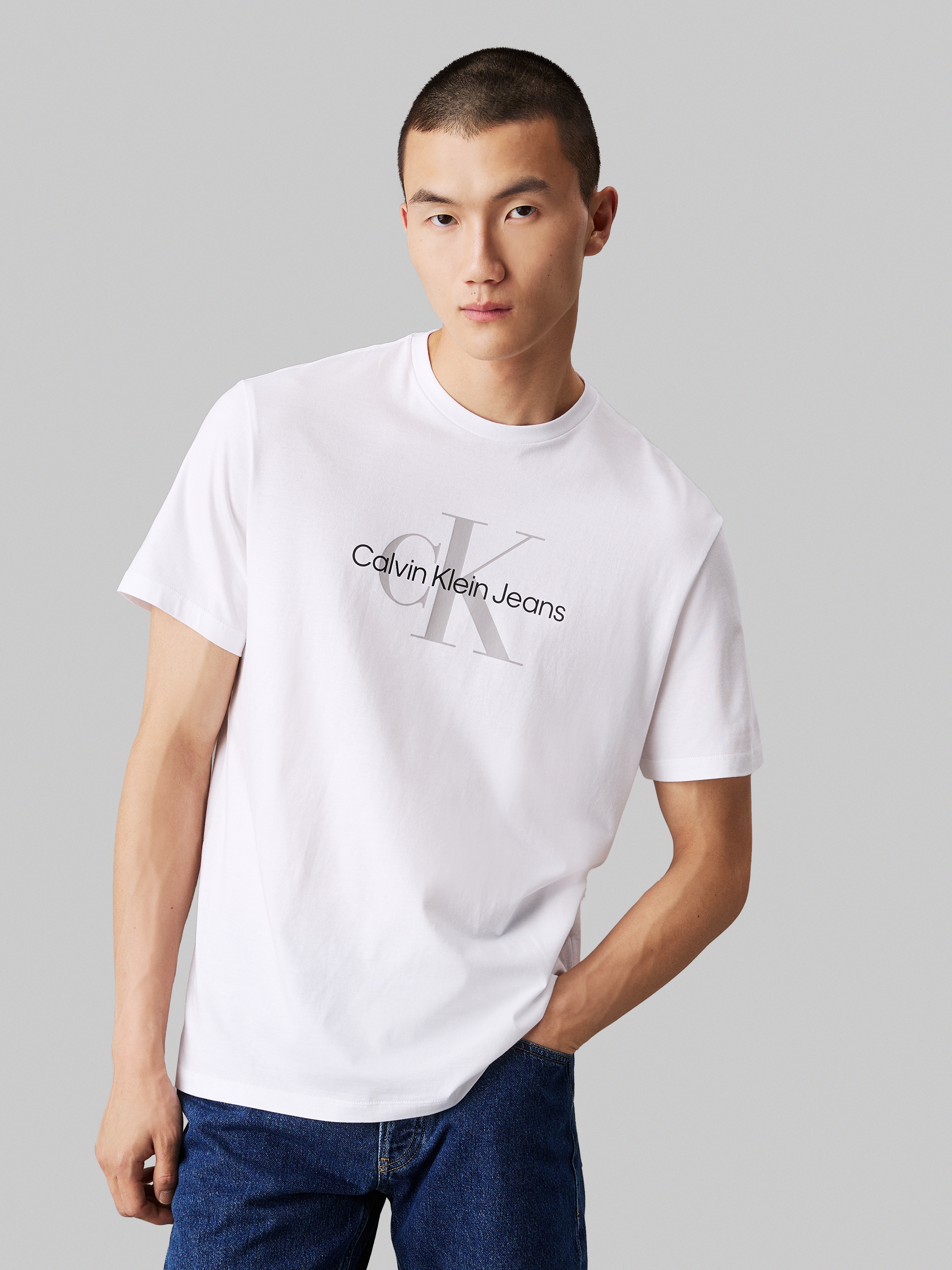 Calvin Klein Jeans T-Shirt "SS Hero Monogram Tee 30S EU Opt", mit Logodruck günstig online kaufen