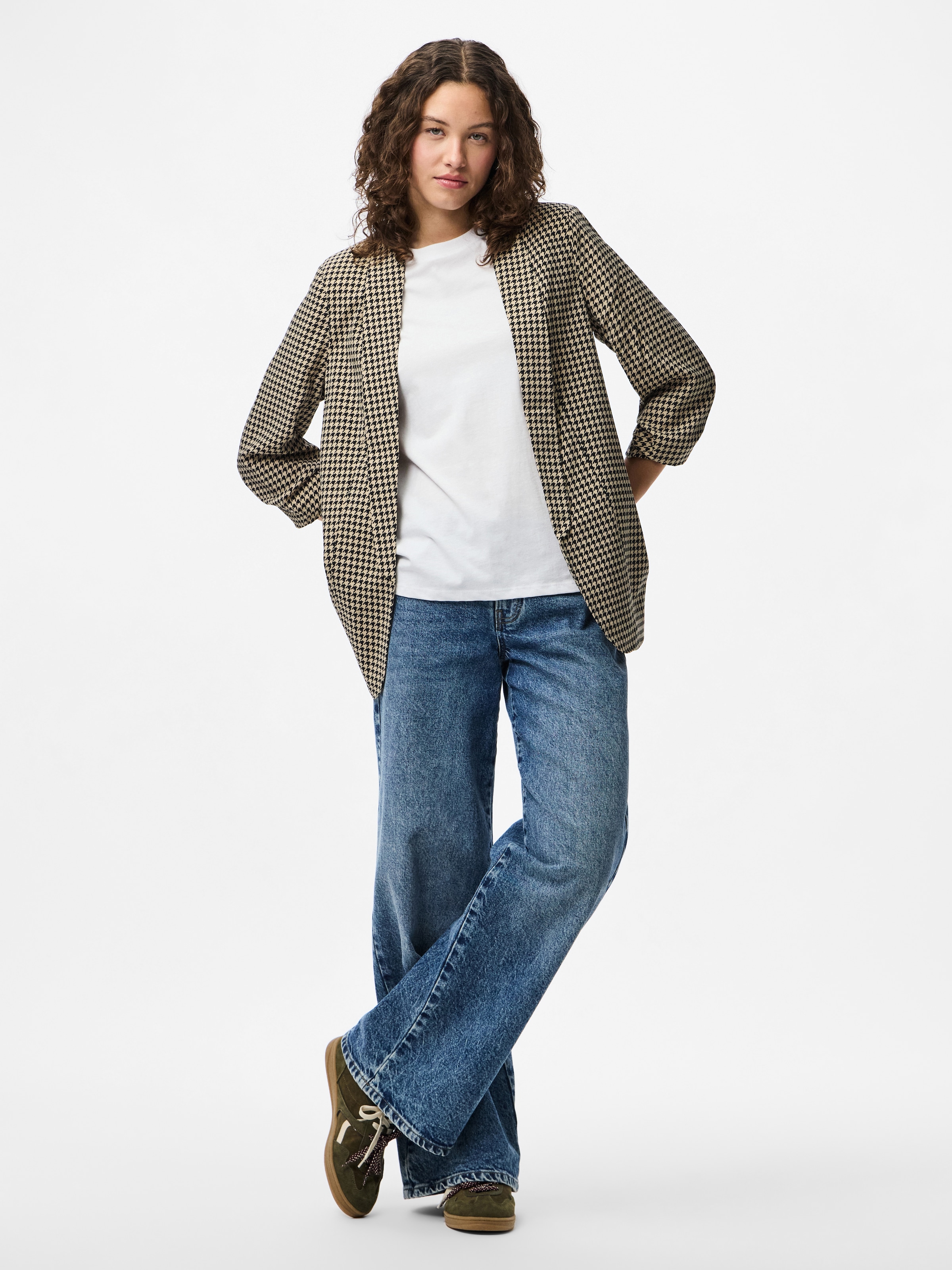 pieces Blusenblazer »PCBOSELLA 3/4 PRINTED BLAZER NOOS« mit 3/4 Ärmel