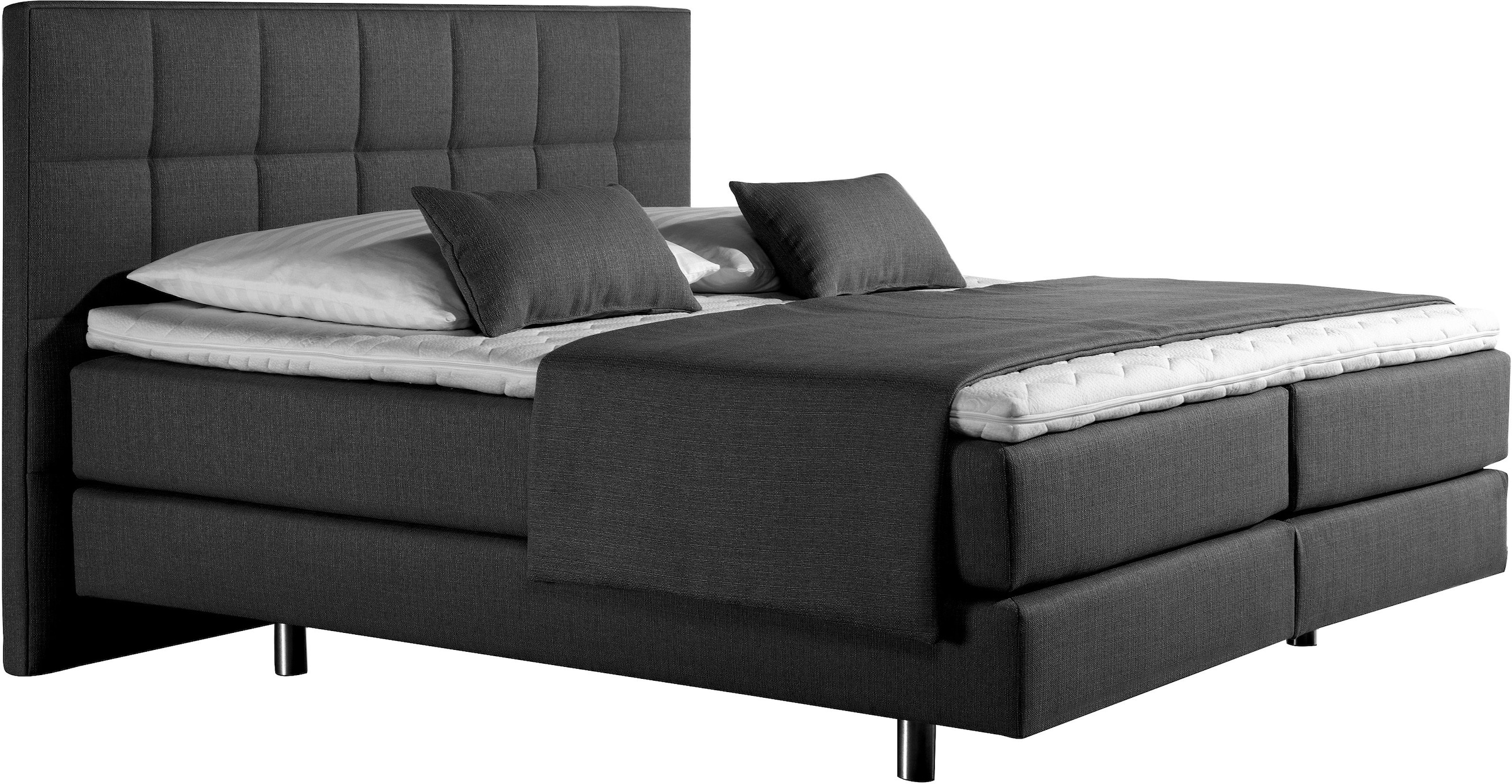 INOSIGN Boxspringbett »Neon«, in 3 Matratzenarten, feine Steppung im Kopfteil, 2 Härtegrade