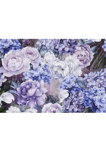 Consalnet Vliestapete »Blauer Blumen Mix« floral...