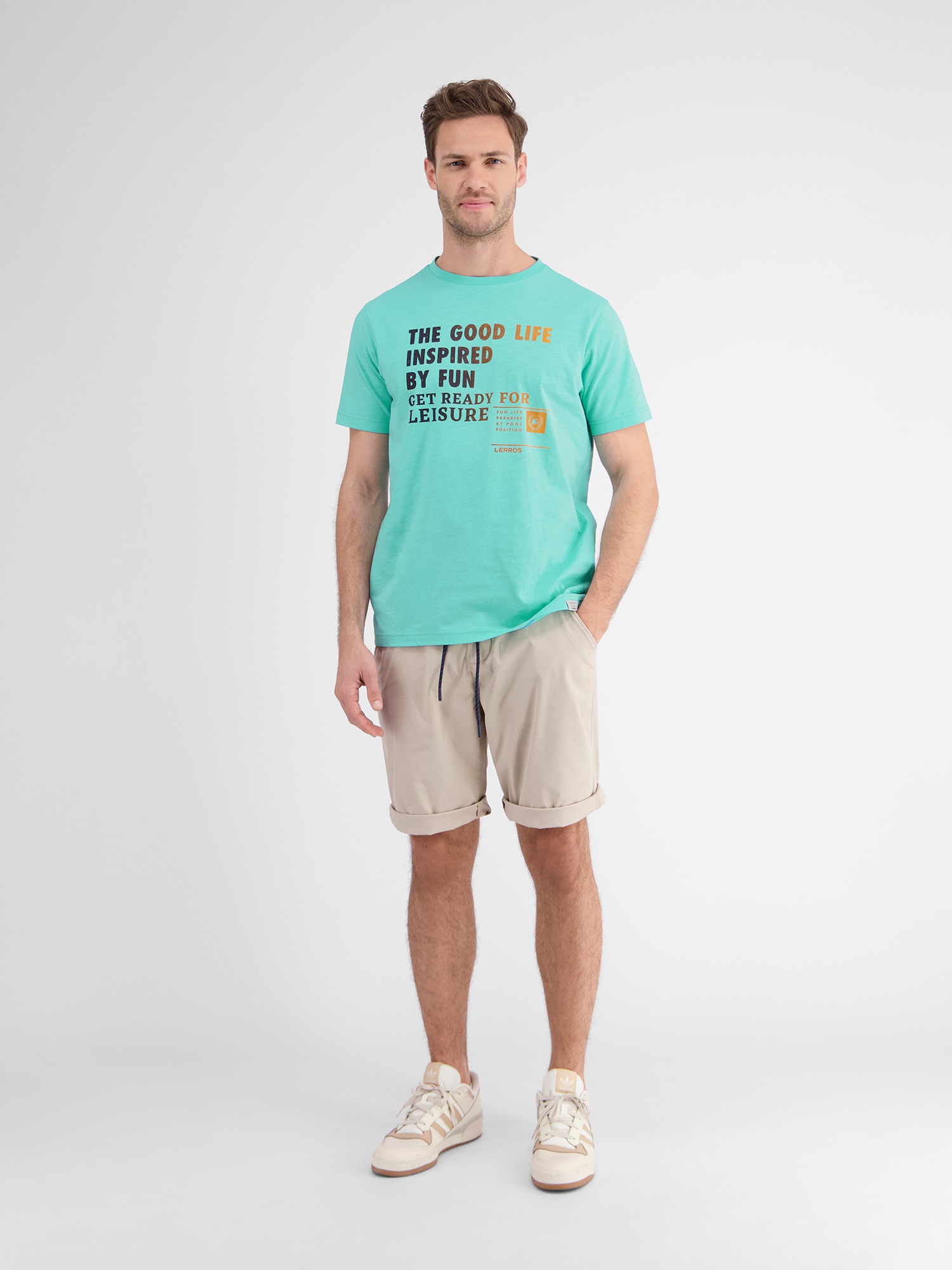 LERROS T-Shirt »LERROS Herren T-Shirt mit Frontprint«