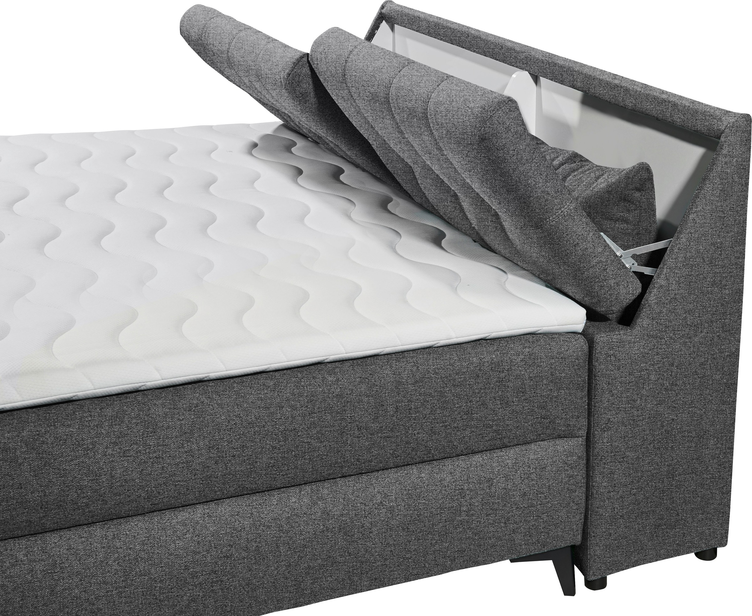 ED EXCITING DESIGN Boxbett »Atlantis«, mit Bettkasten und Stauraum im Kopfteil