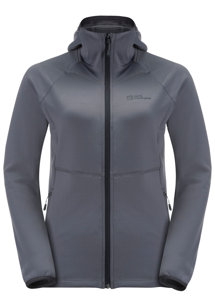 Jack Wolfskin Kapuzenfleecejacke »KOLBENBERG HOODED FZ W«, mit Kapuze