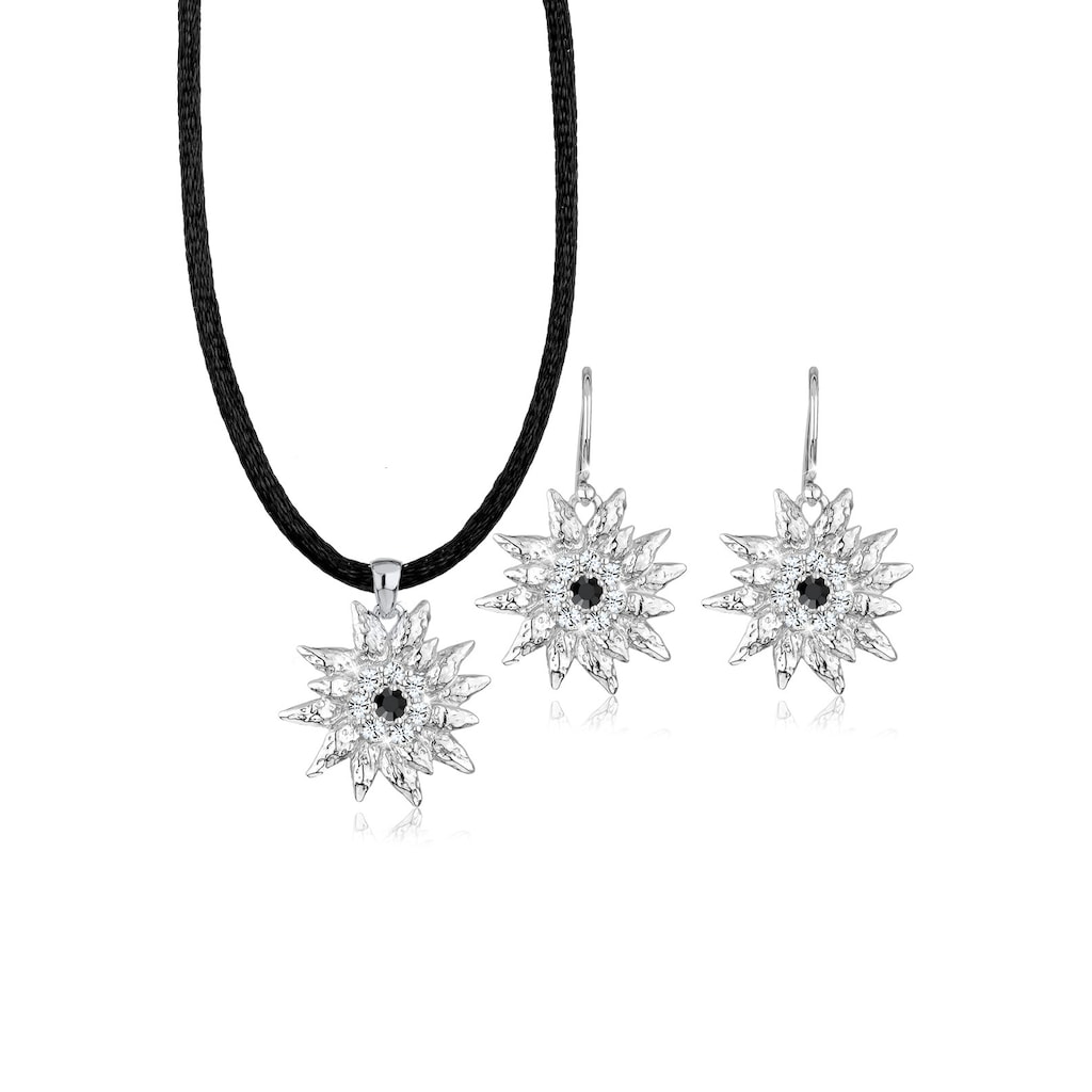 Elli Schmuckset »Edelweiss Kristalle Silber«