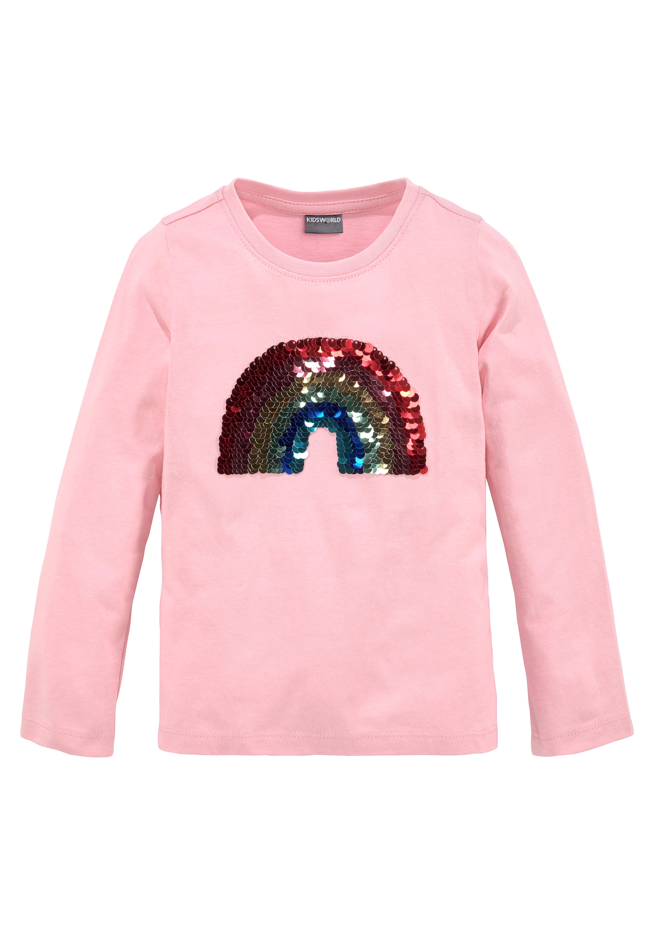 KIDSWORLD Langarmshirt »Regenbogen«, mit Wende-Pailletten online | bestellen BAUR