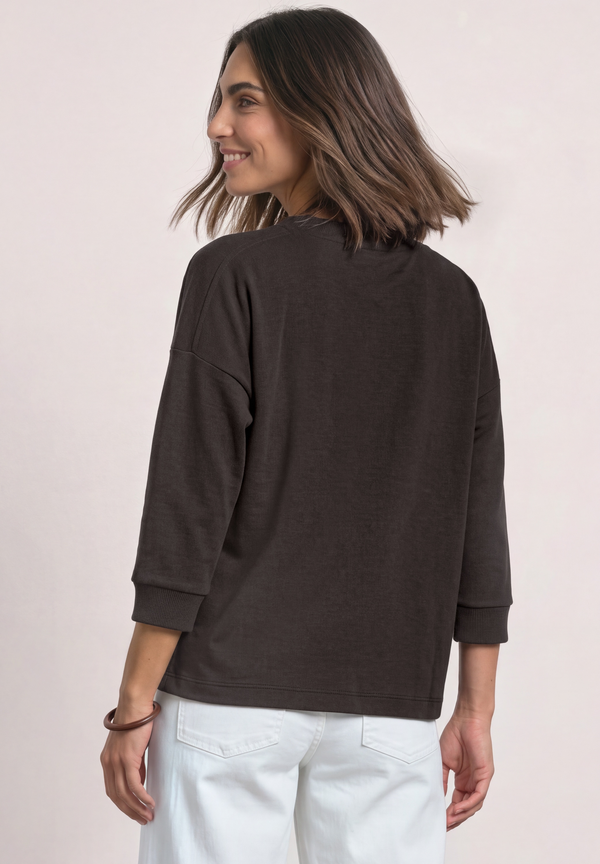 STREET ONE 3/4-Arm-Shirt mit U-Boot-Ausschnitt