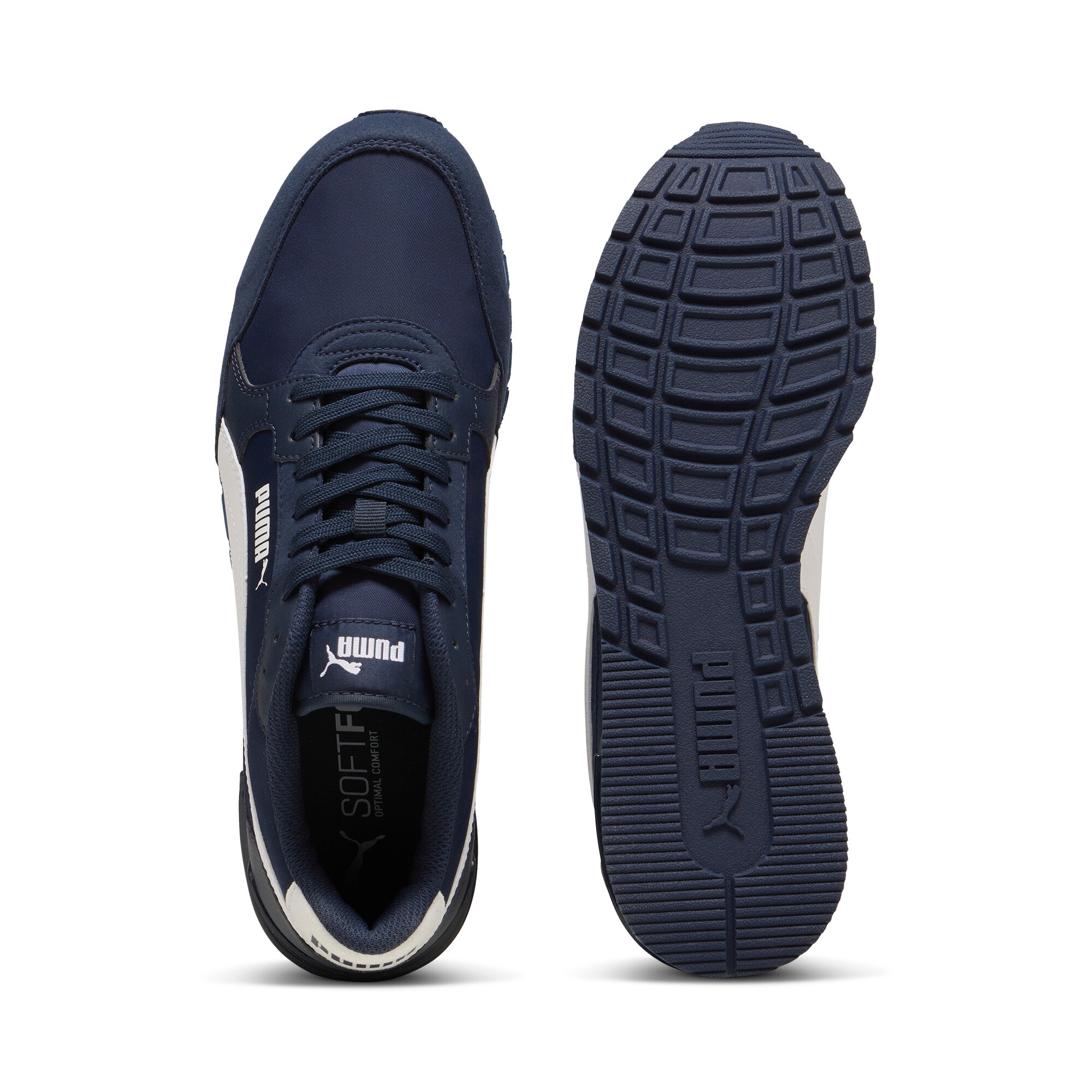 Sneaker PUMA "ST RUNNER V4 NL", Damen, Gr. 47, club navy, puma weiß, Textil, Schuhe Sneaker, atmungsaktives Obermaterial aus Textil, innen weich gepolstert 3