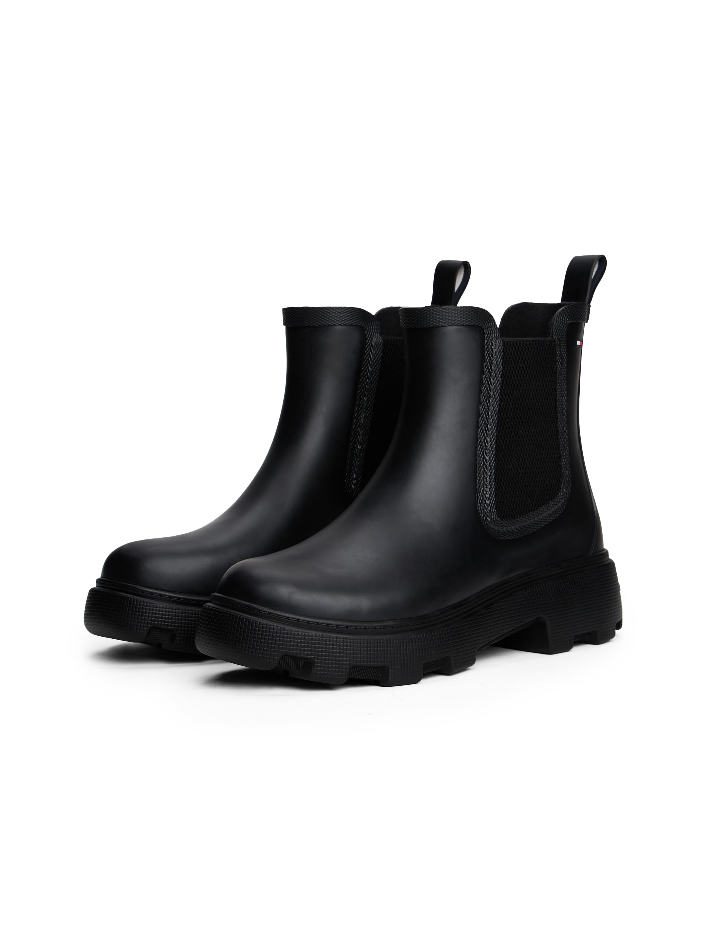 Tommy Hilfiger Chelseaboots "FLAG ANKLE RAINBOOT WARM LINING", Blockabsatz, günstig online kaufen